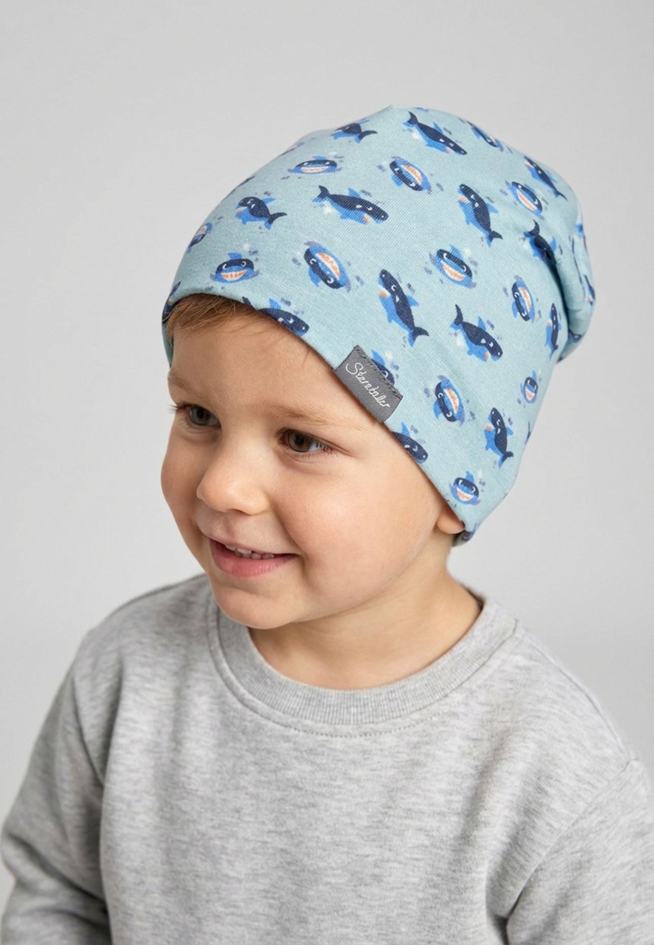 Sterntaler Beanie Hai: BLAU