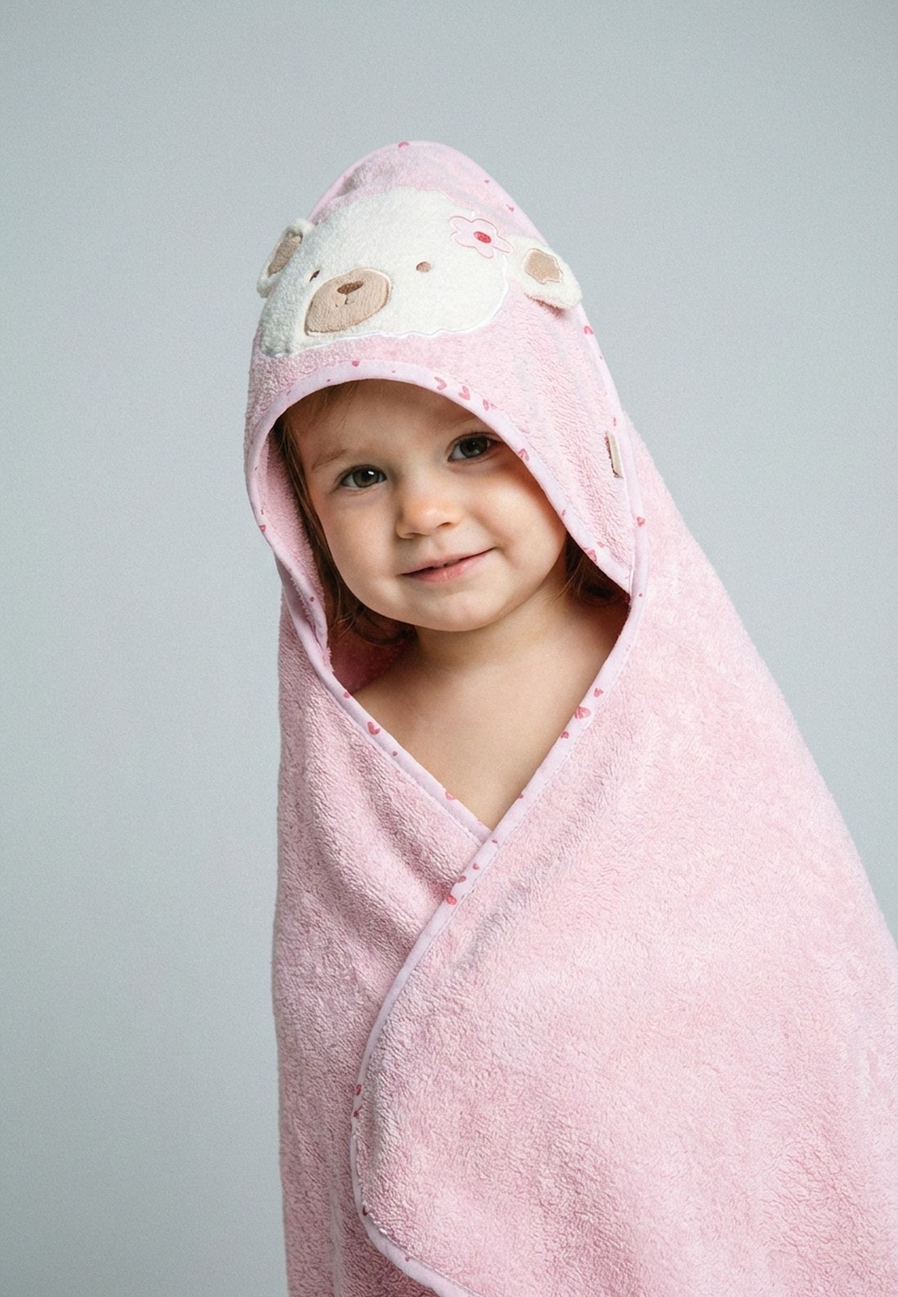 Sterntaler Motiv-Kapuzenbadetuch BÄR Betty: ROSA