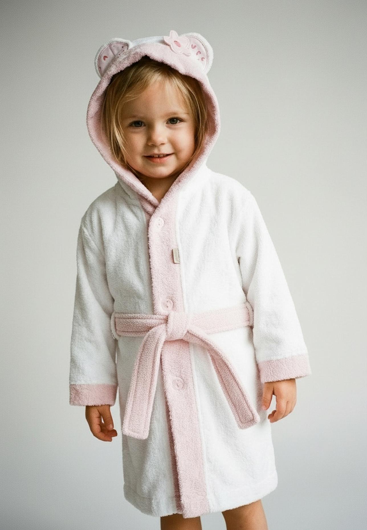 Sterntaler Bademantel BÄR Betty: WEISS