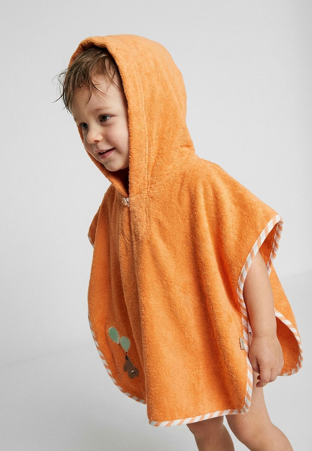 Sterntaler Poncho BÄR Bo: ORANGE