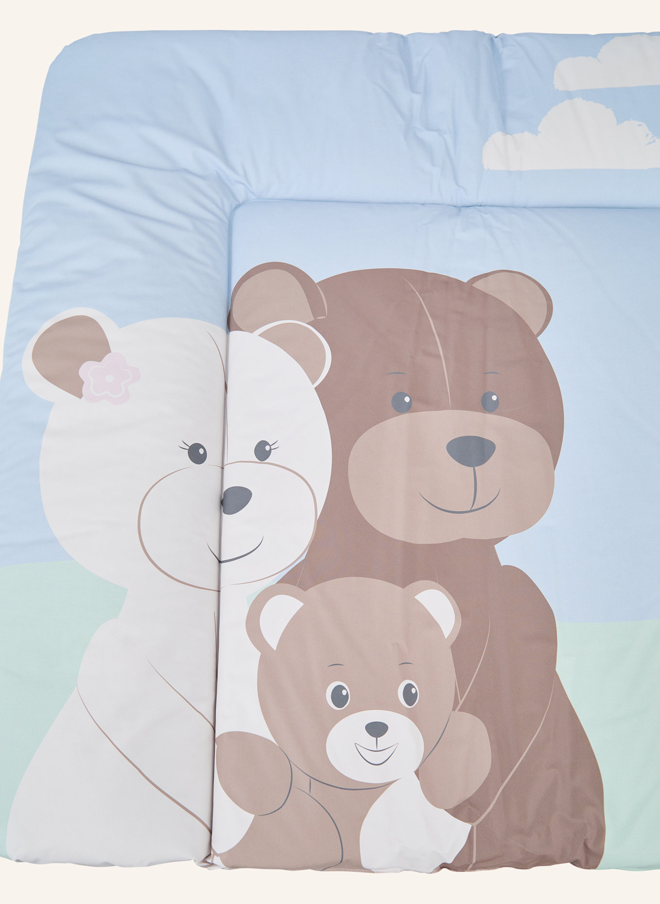 Sterntaler Wickelauflage FAMILIE Bär: HELLBLAU