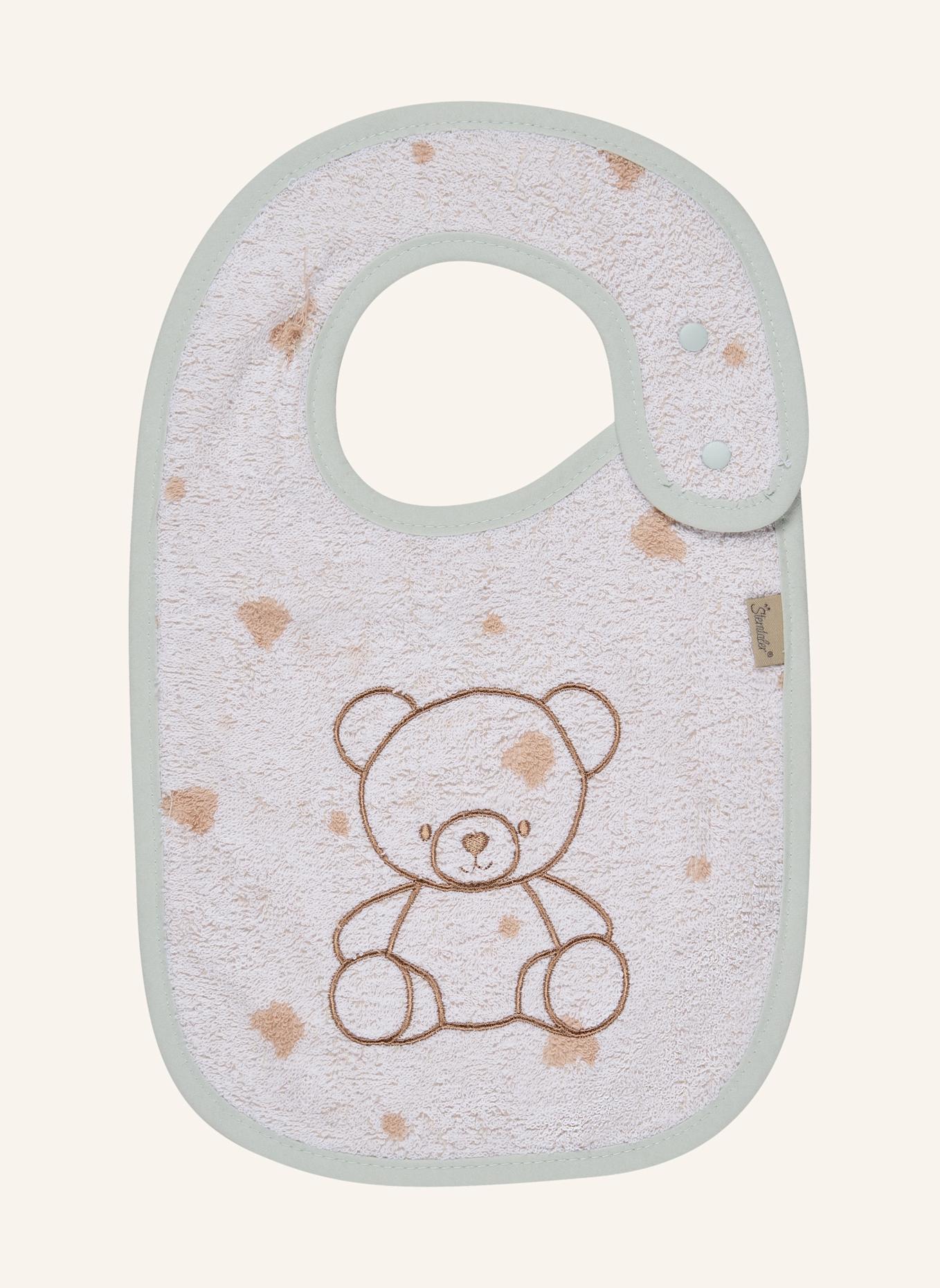 Sterntaler Lätzchen Druckknopf BÄR Bo: WEISS