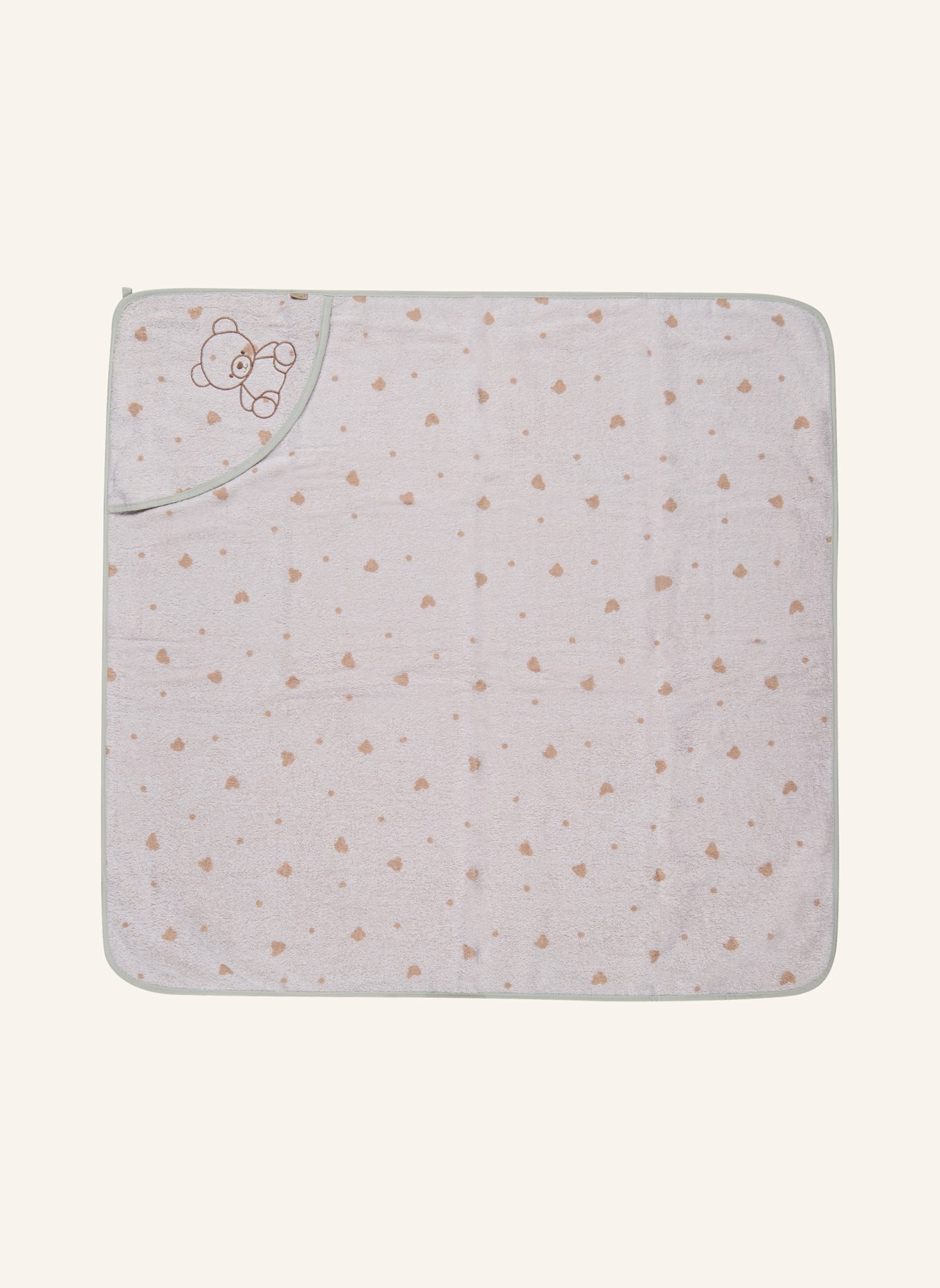 Sterntaler Kapuzenbadetuch 100x100 cm BÄR Bo: WEISS