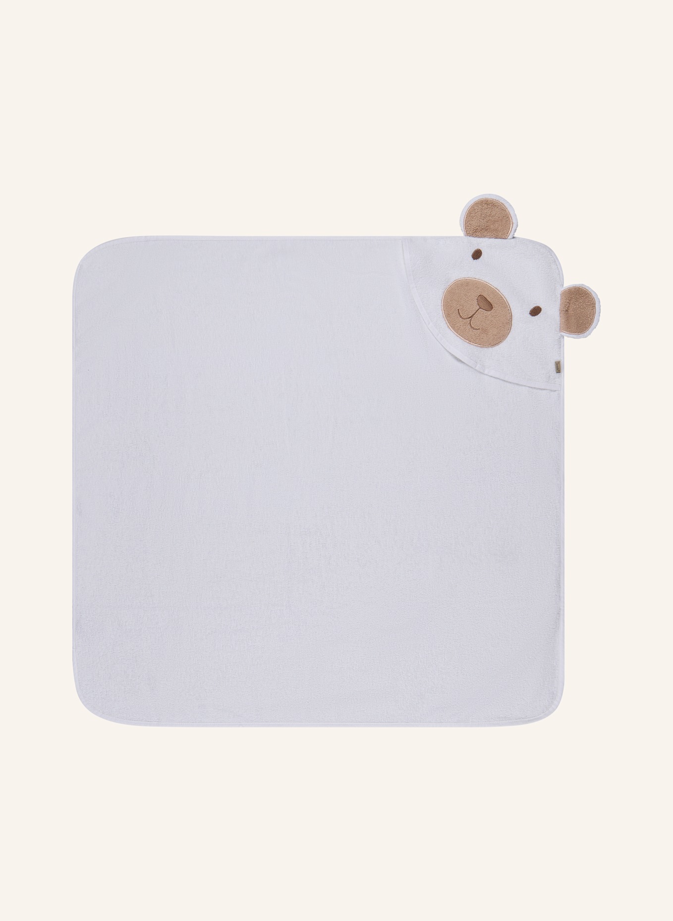 Sterntaler Motiv-Kapuzenbadetuch BÄR Bo: WEISS