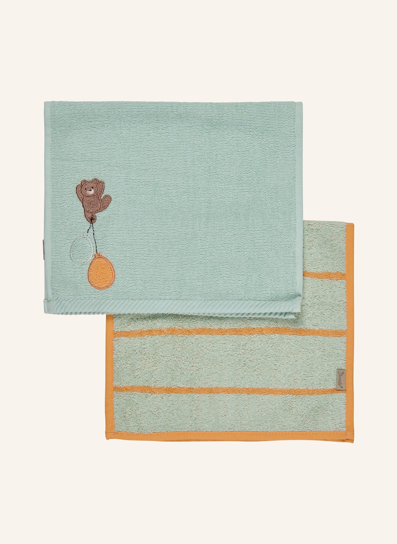 Sterntaler Kinderhandtuch 2er-Pack BÄR Bo: HELLGRÜN