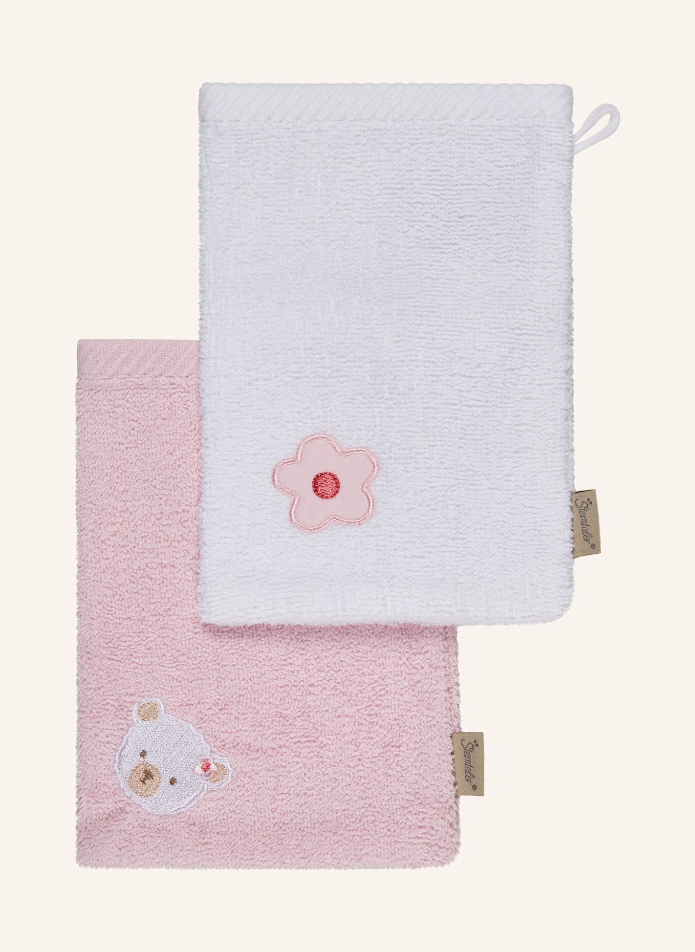 Sterntaler Waschhandschuhe 2er-Pack BÄR Betty: ROSA