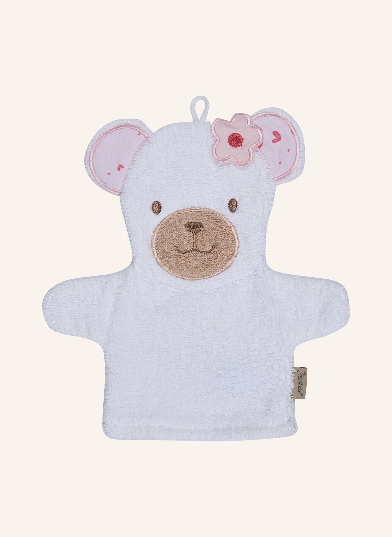 Sterntaler Waschhandschuh BÄR Betty: WEISS