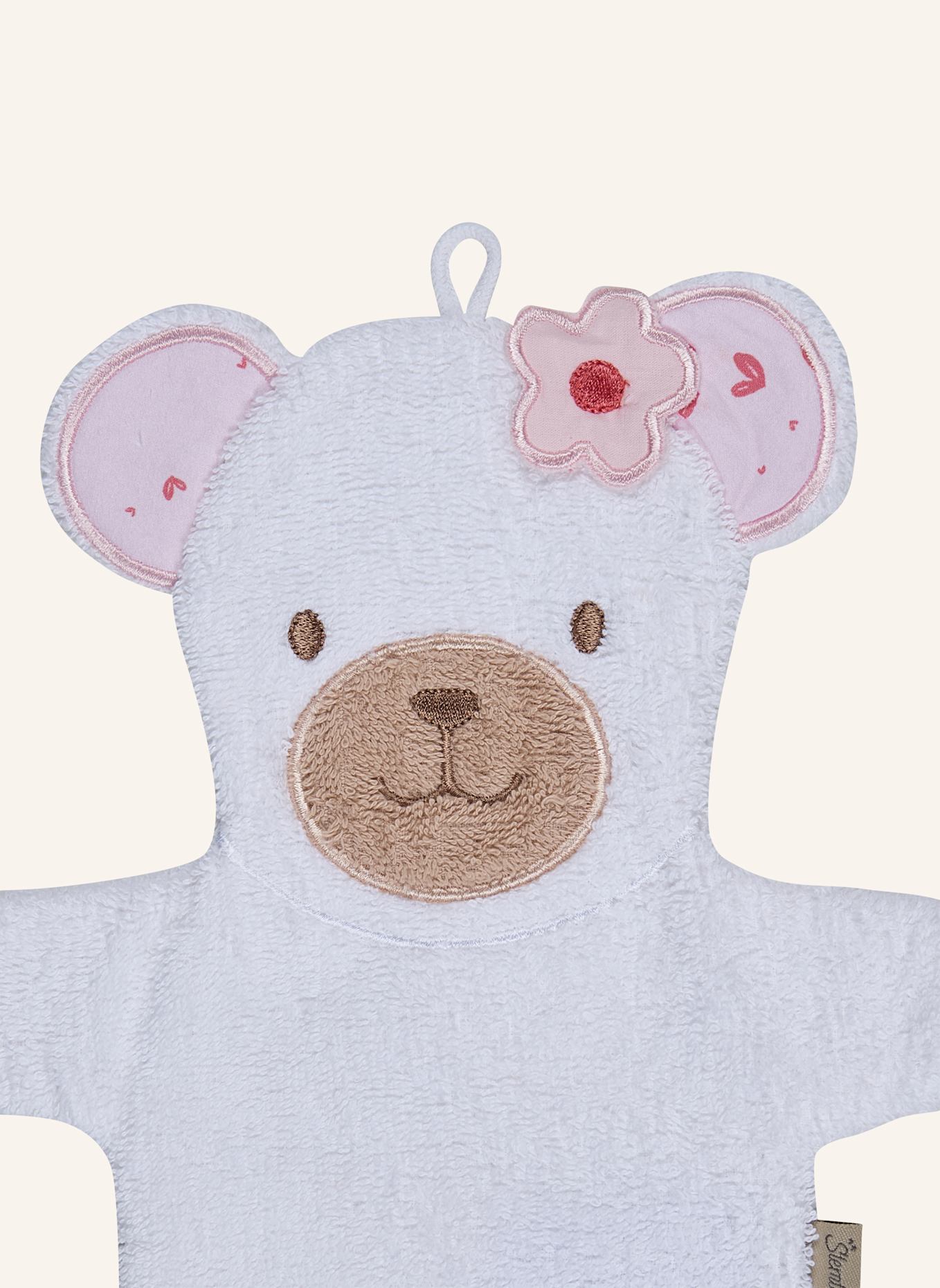 Sterntaler Waschhandschuh BÄR Betty: WEISS