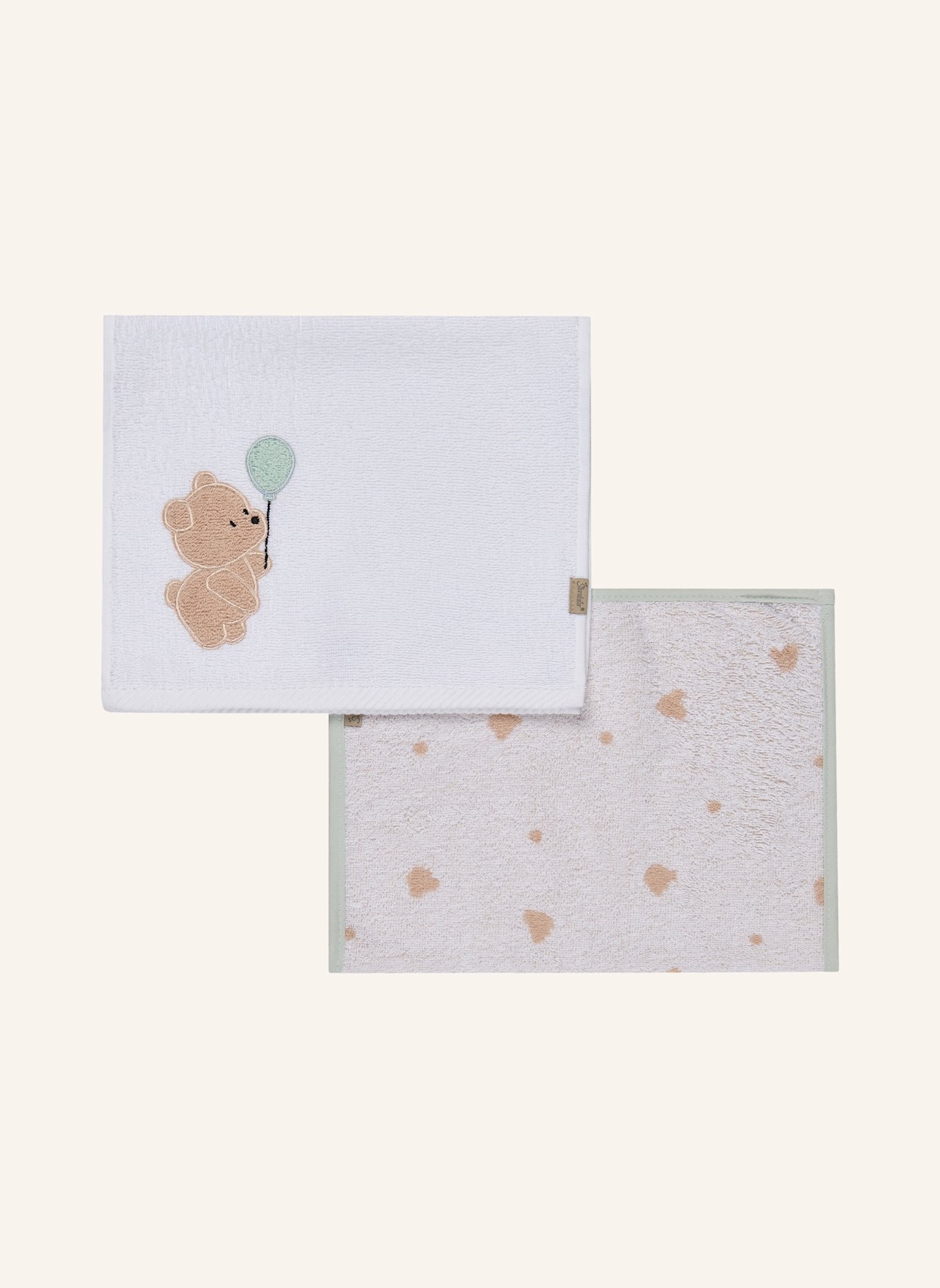 Sterntaler Kinderhandtuch 2er-Pack BÄR Bo: WEISS