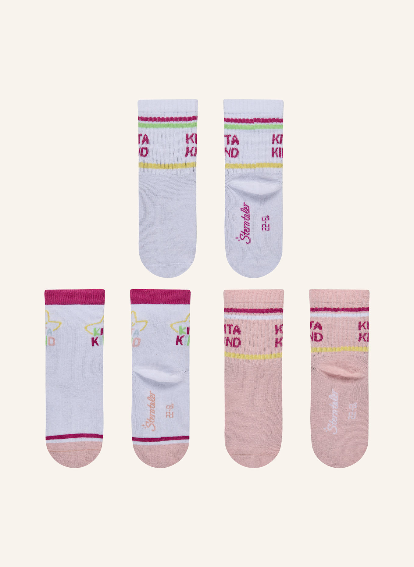 Sterntaler Socken 3er-Pack Kitakind: FUCHSIA