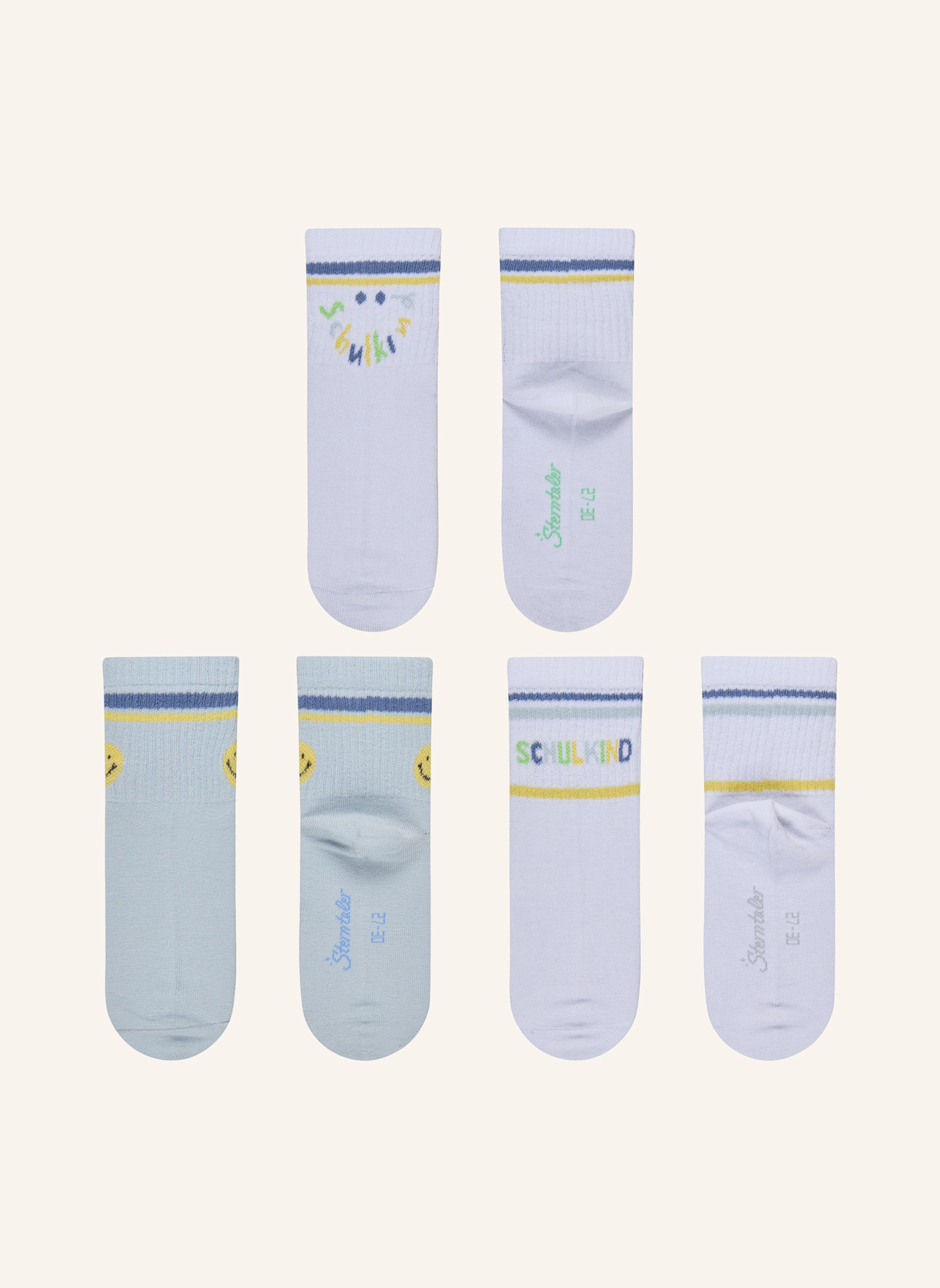 Sterntaler Socken 3er-Pack Schulkind: BLAU