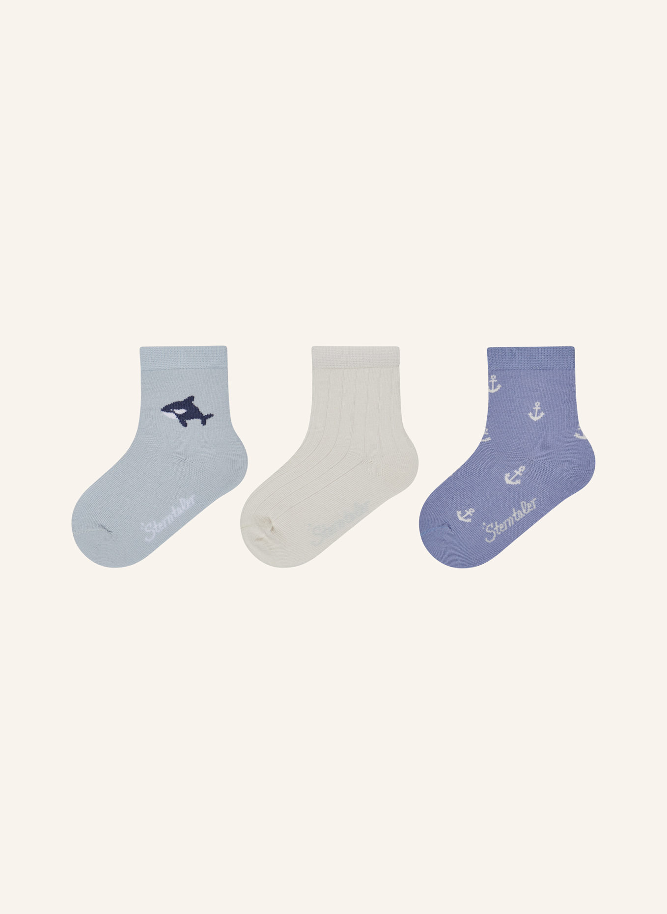 Sterntaler Socken 3er-Pack Wal: BLAU