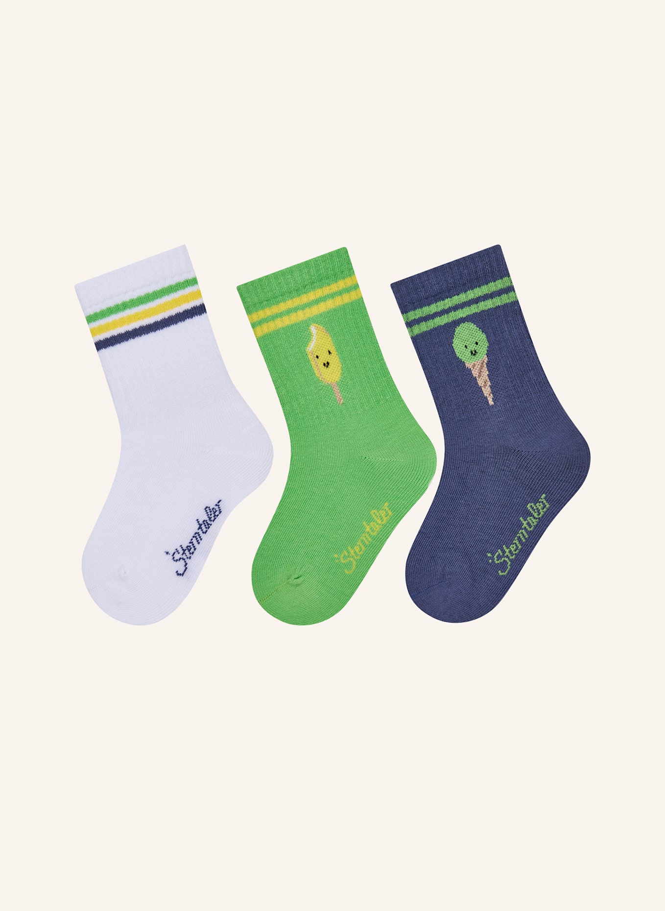 Sterntaler Socken 3er-Pack Eis: WEISS