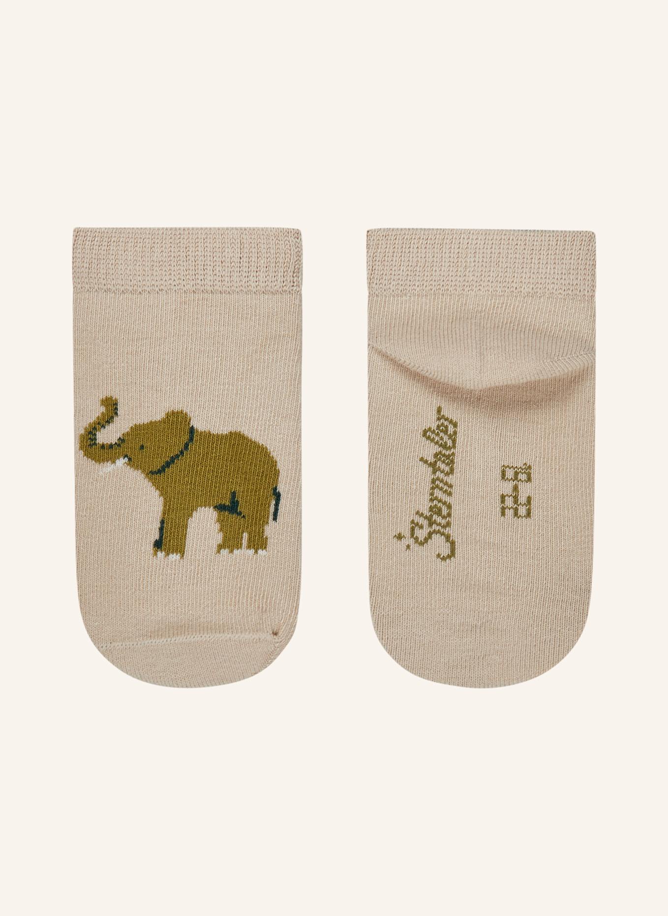 Sterntaler Sneaker Socken 3er-Pack Elefant: BEIGE
