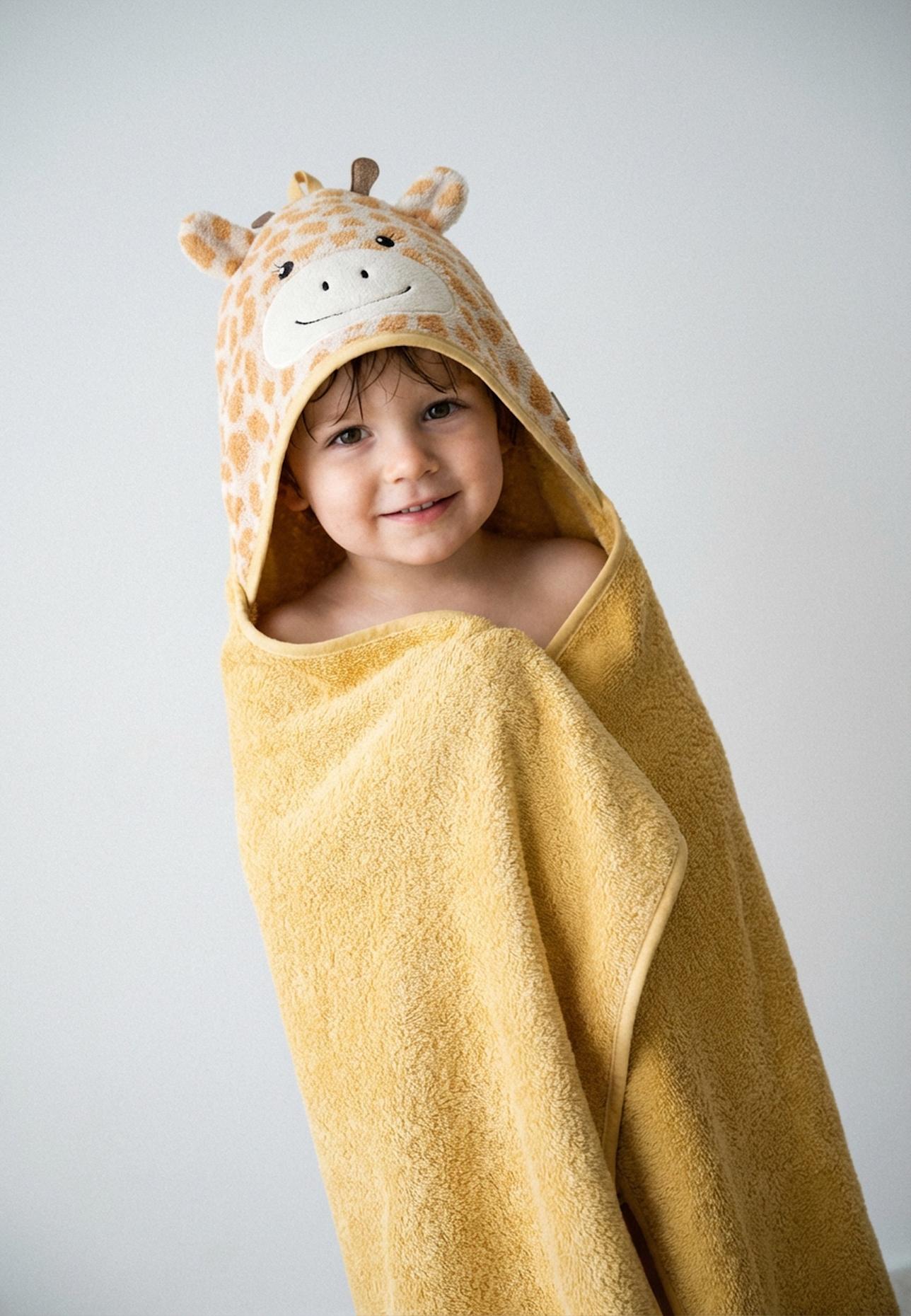 Sterntaler Kapuzenbadetuch 100x100 cm GIRAFFE Kaya: BEIGE