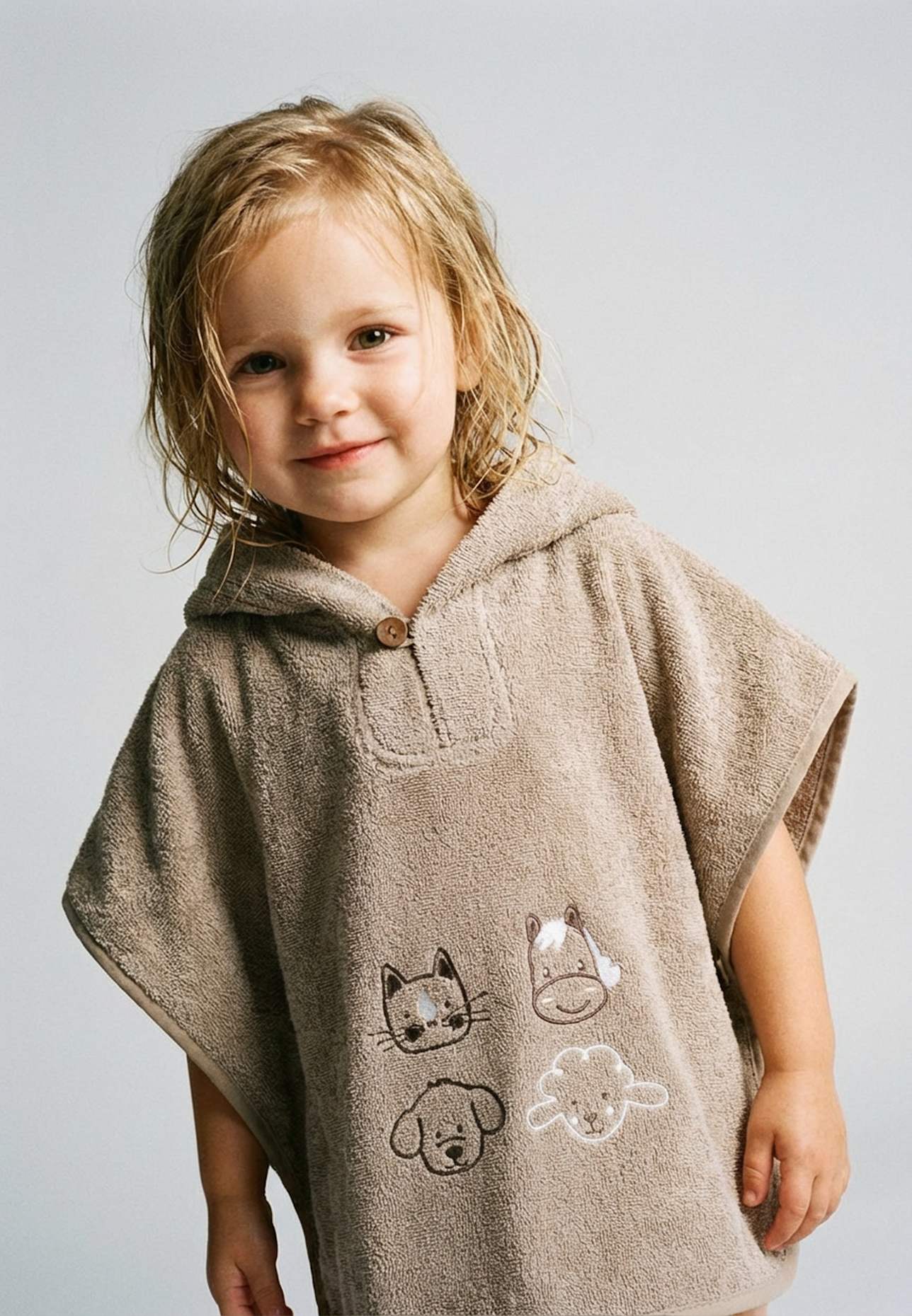 Sterntaler Poncho BAUERNHOF: BEIGE