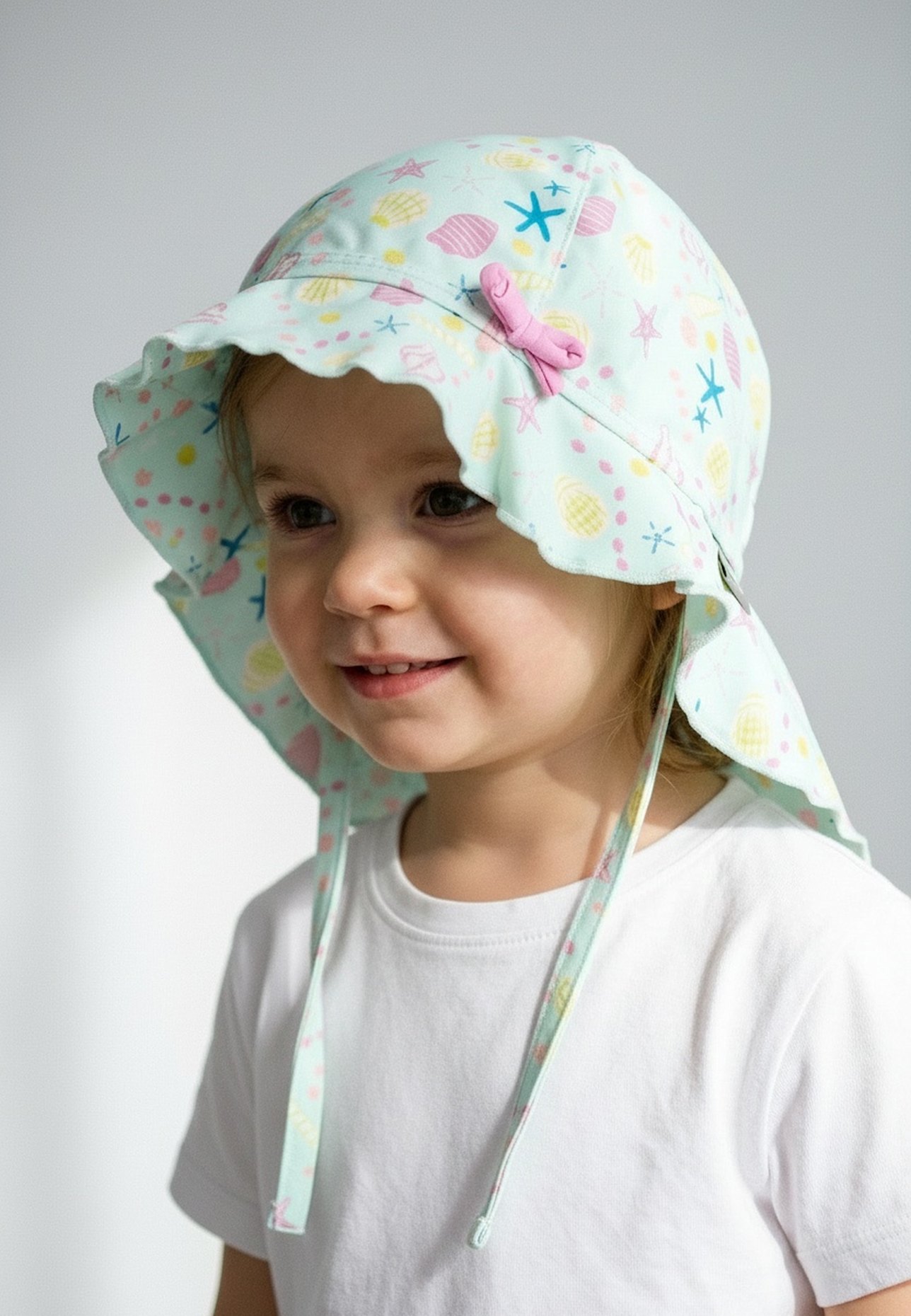 Sterntaler Schirmmütze mit Nackenschutz Muschel: MINT