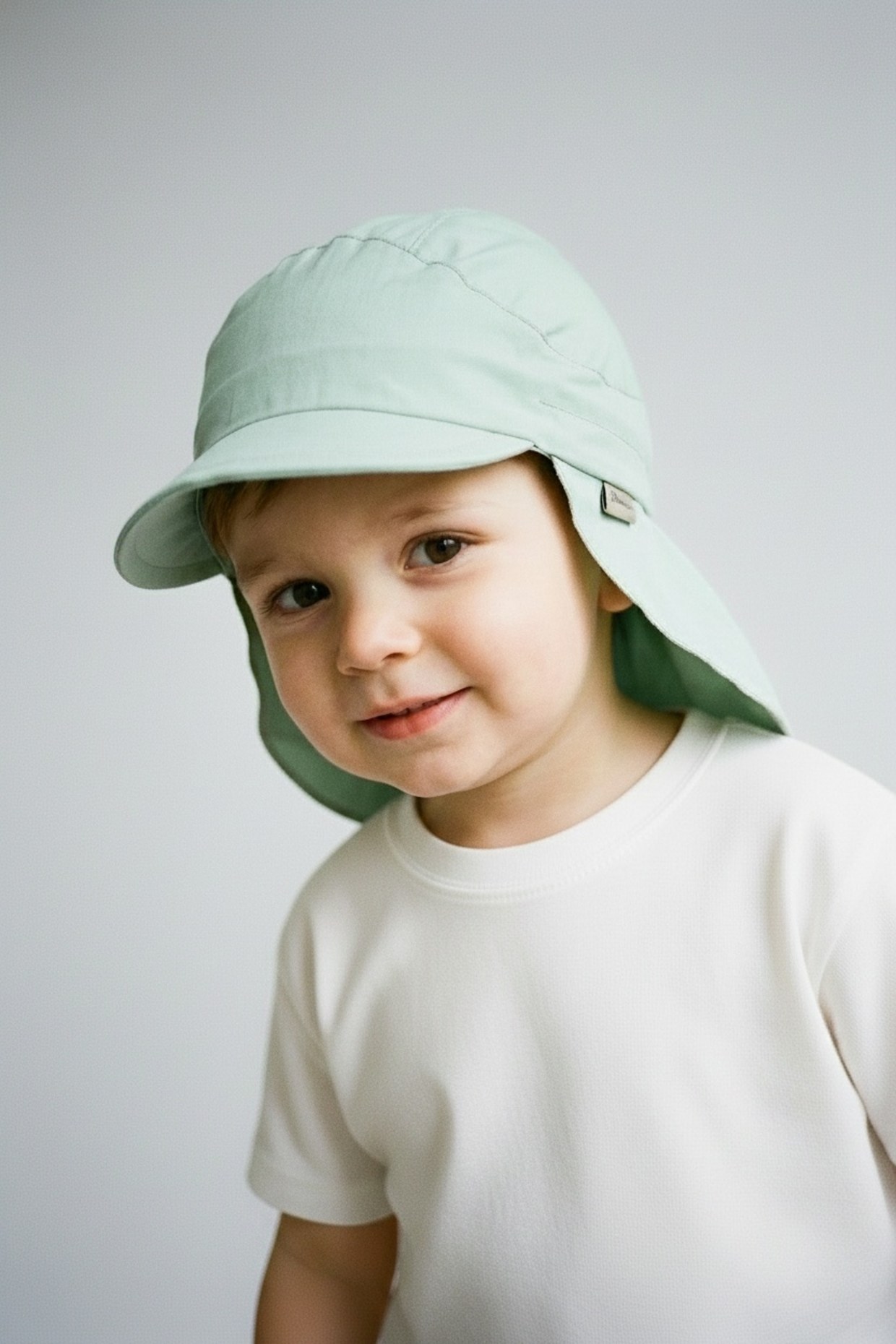 Sterntaler Schirmmütze mit Nackenschutz Basic: HELLGRÜN