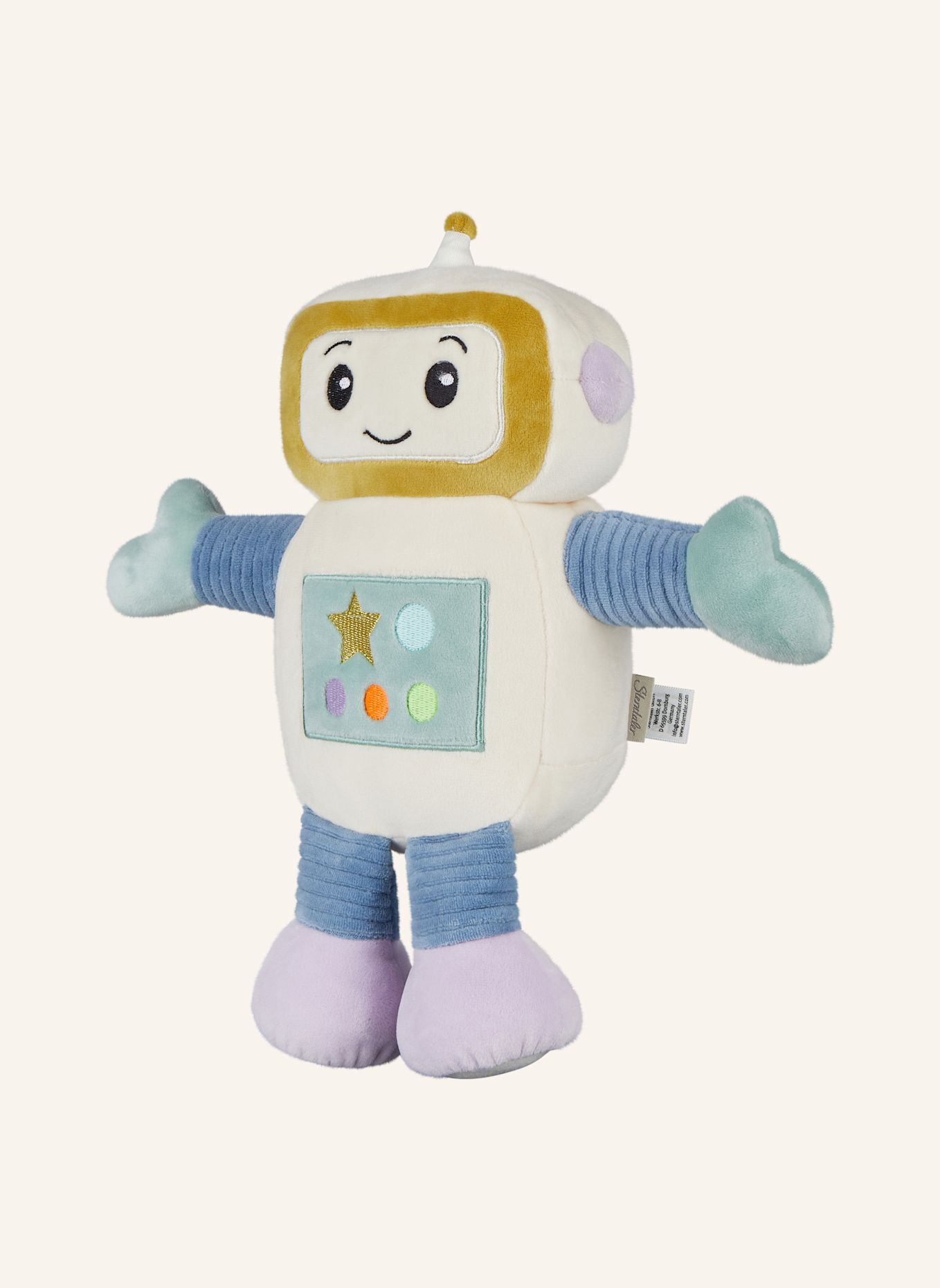 Sterntaler Kuscheltier L ROBOTER Robbie: WEISS
