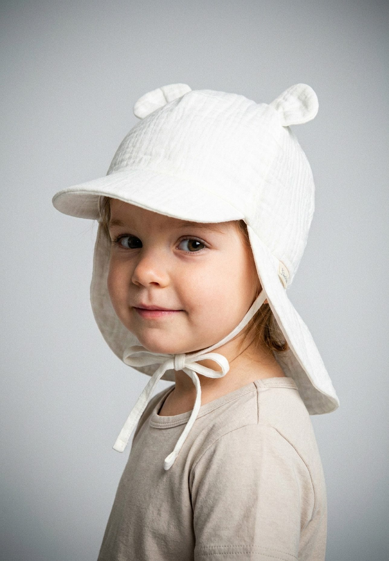 Sterntaler Schirmmütze mit Nackenschutz Ohren: BEIGE