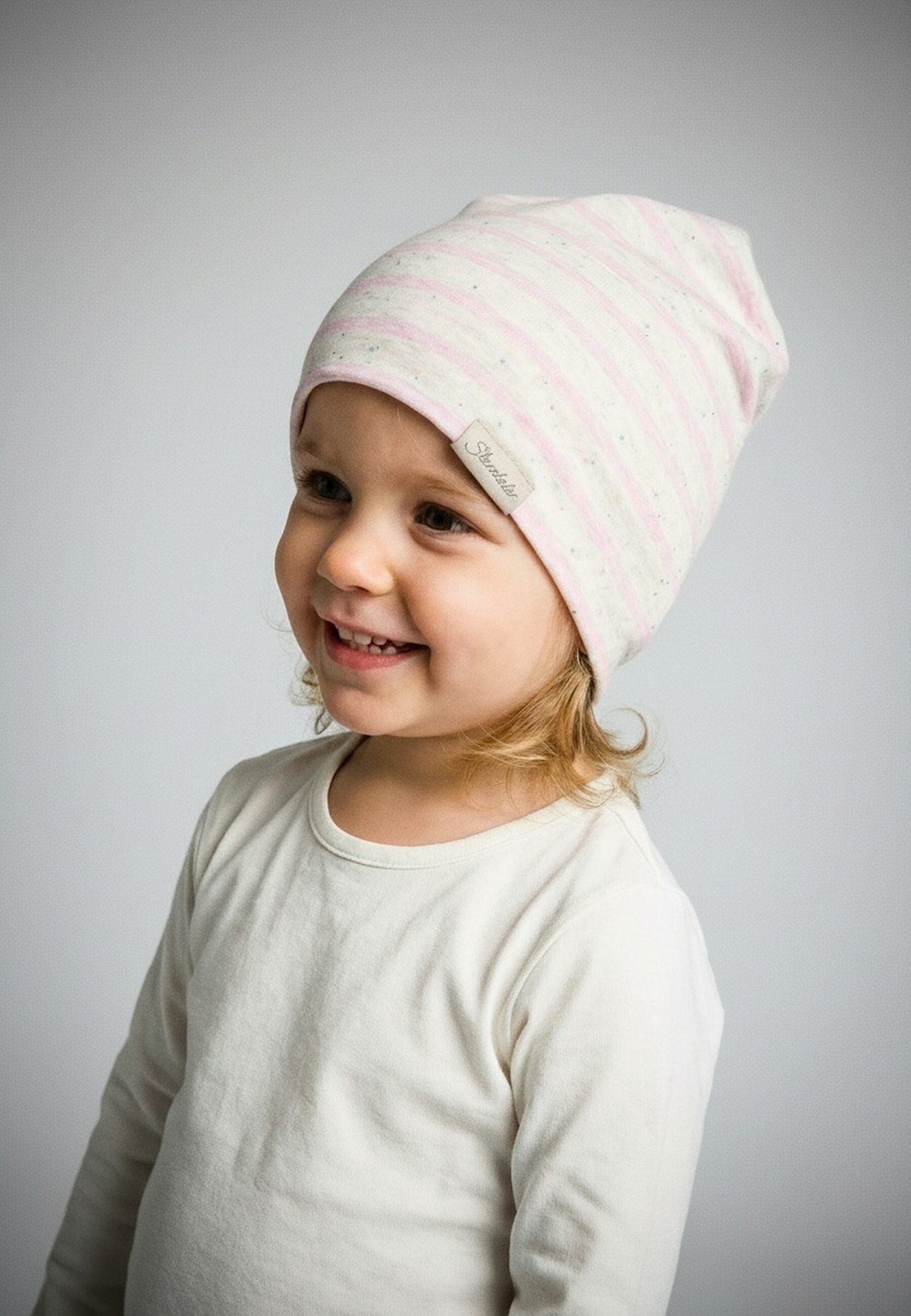 Sterntaler Beanie Streifen: ROSA