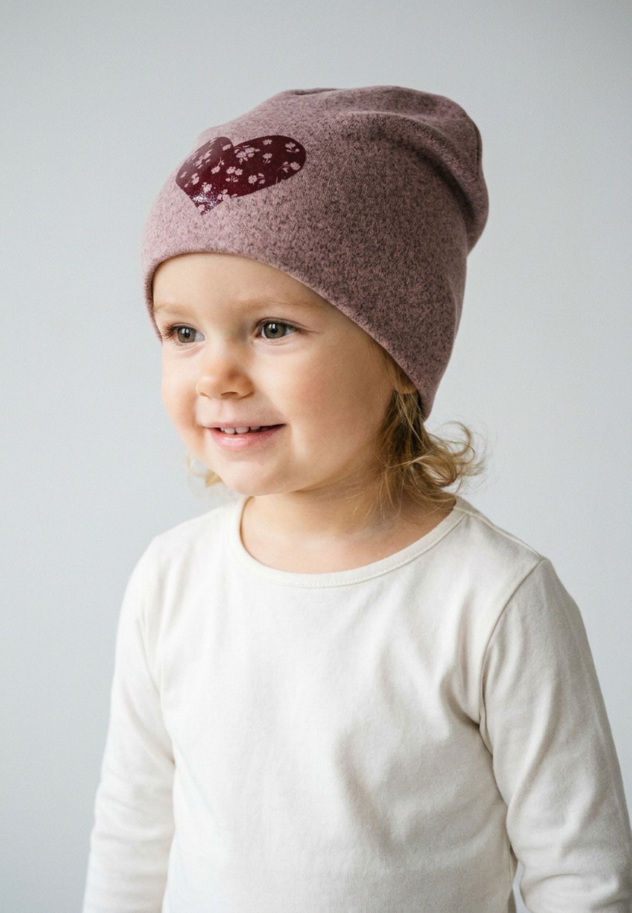 Sterntaler Beanie Blumenherz: PINK