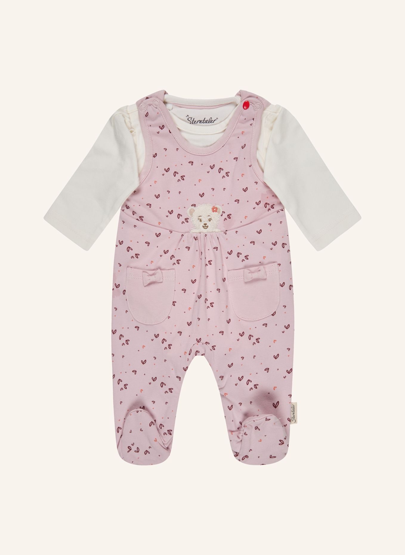 Sterntaler Strampler Set Bär: ROSA