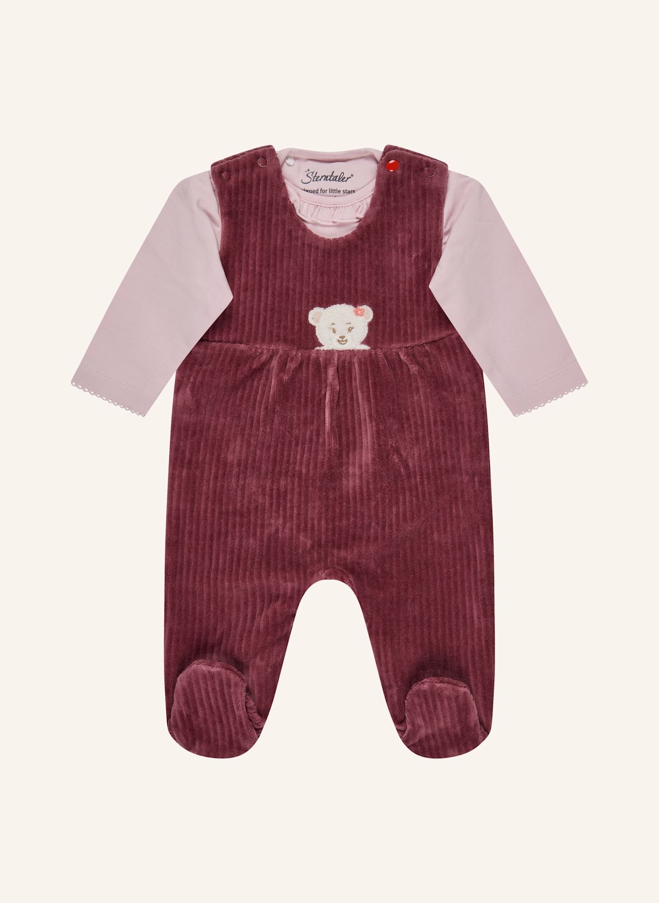 Sterntaler Strampler Set Bär: ROSA