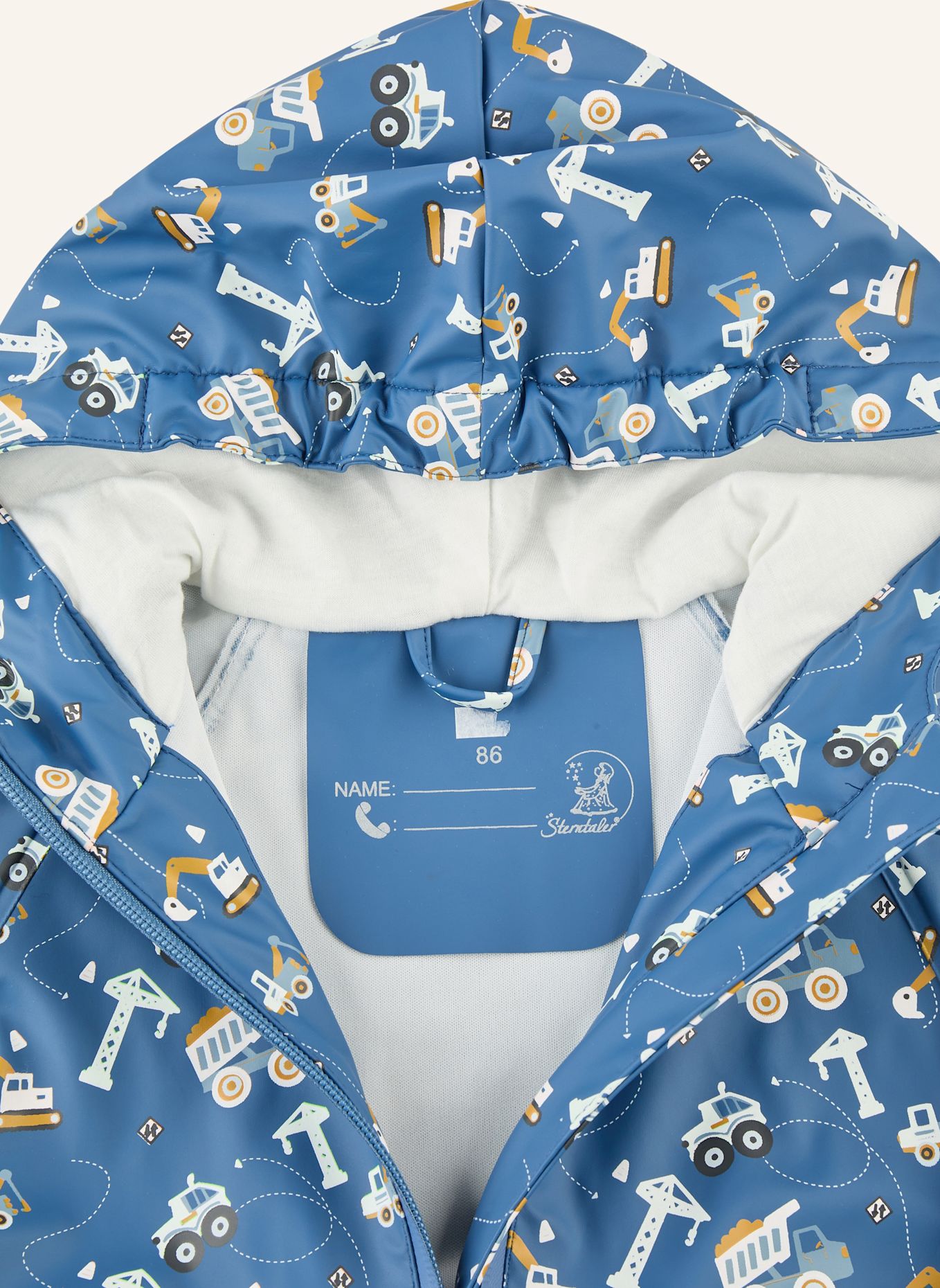 Sterntaler Farbwechsel Regenjacke Baustelle: BLAU