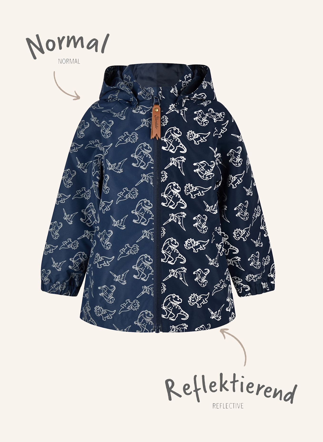 Sterntaler Regenjacke gefüttert Dino: BLAU