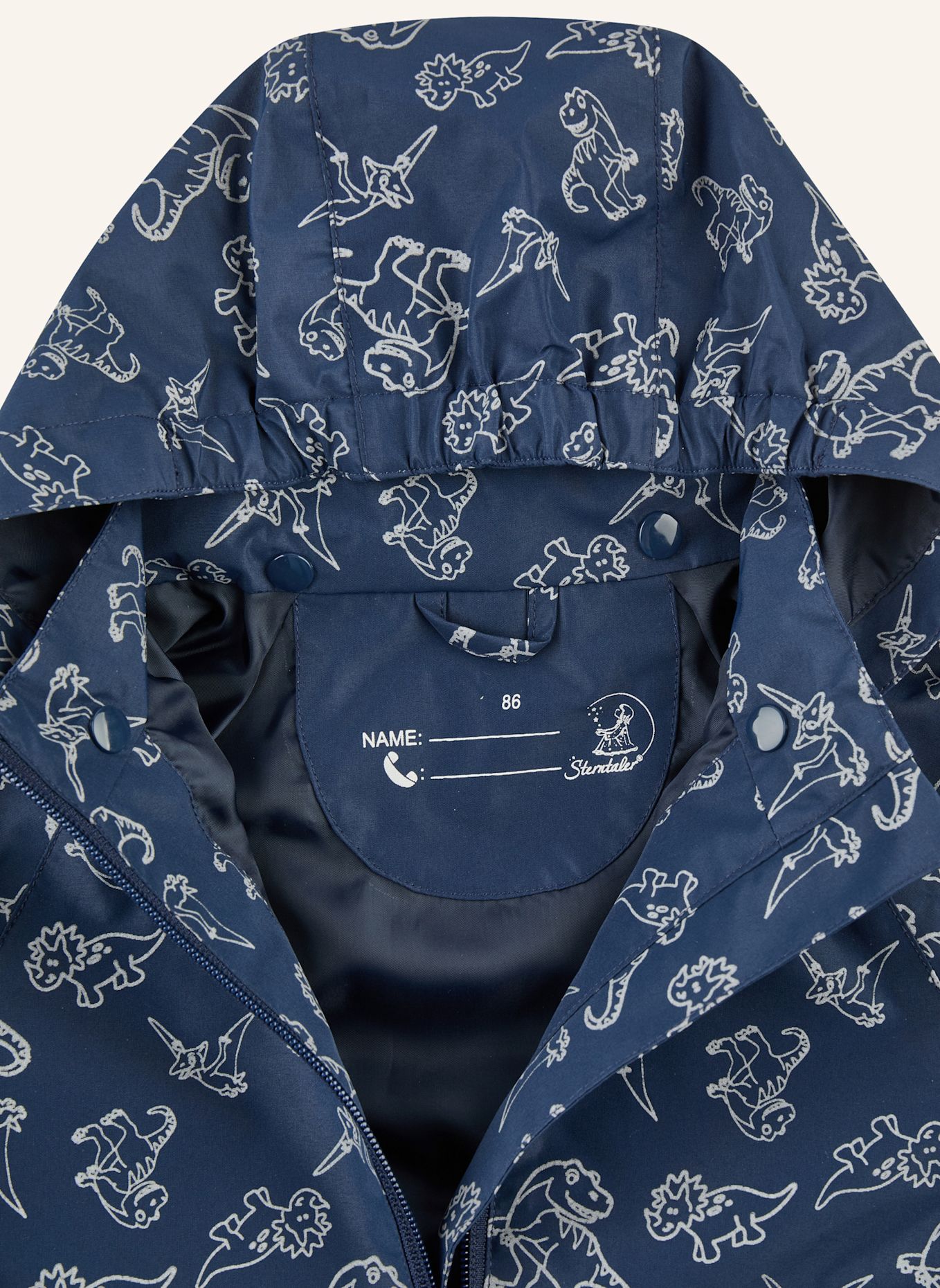 Sterntaler Regenjacke gefüttert Dino: BLAU