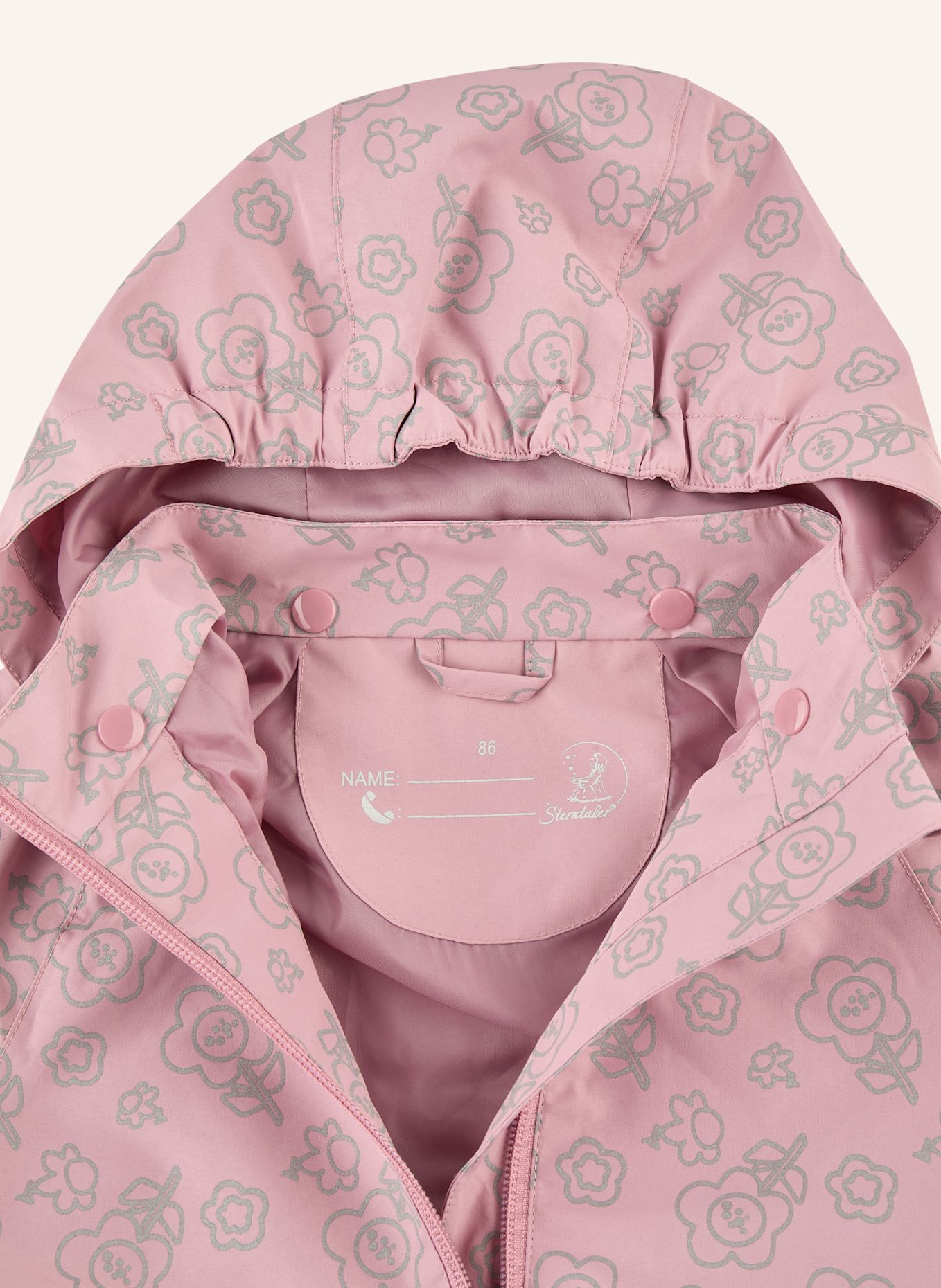 Sterntaler Regenjacke gefüttert Blume: ROSA