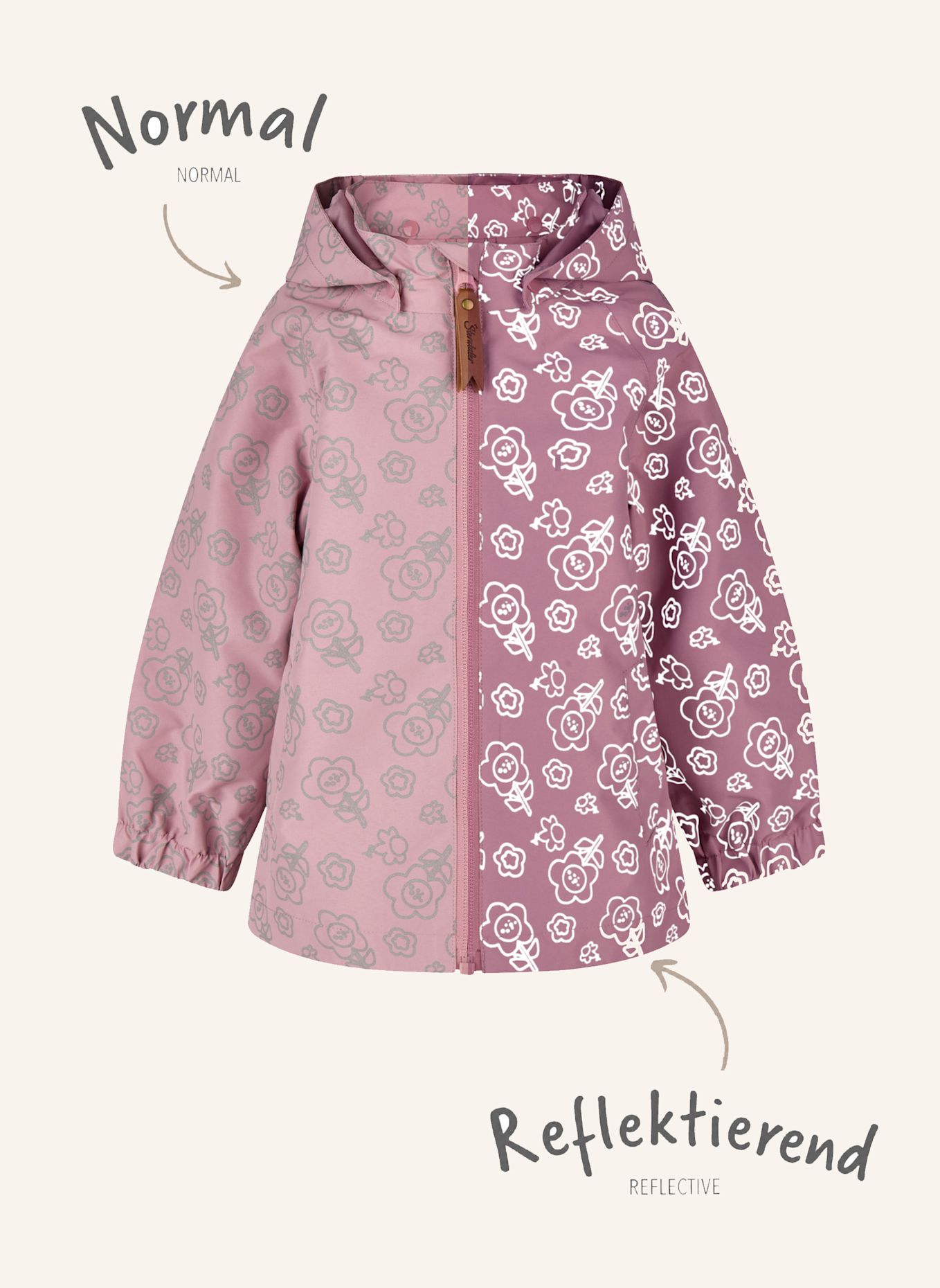 Sterntaler Regenjacke gefüttert Blume: ROSA