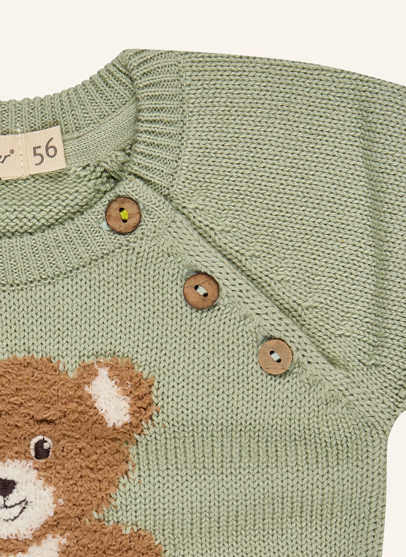 Sterntaler Strickpullover Bär: GRÜN
