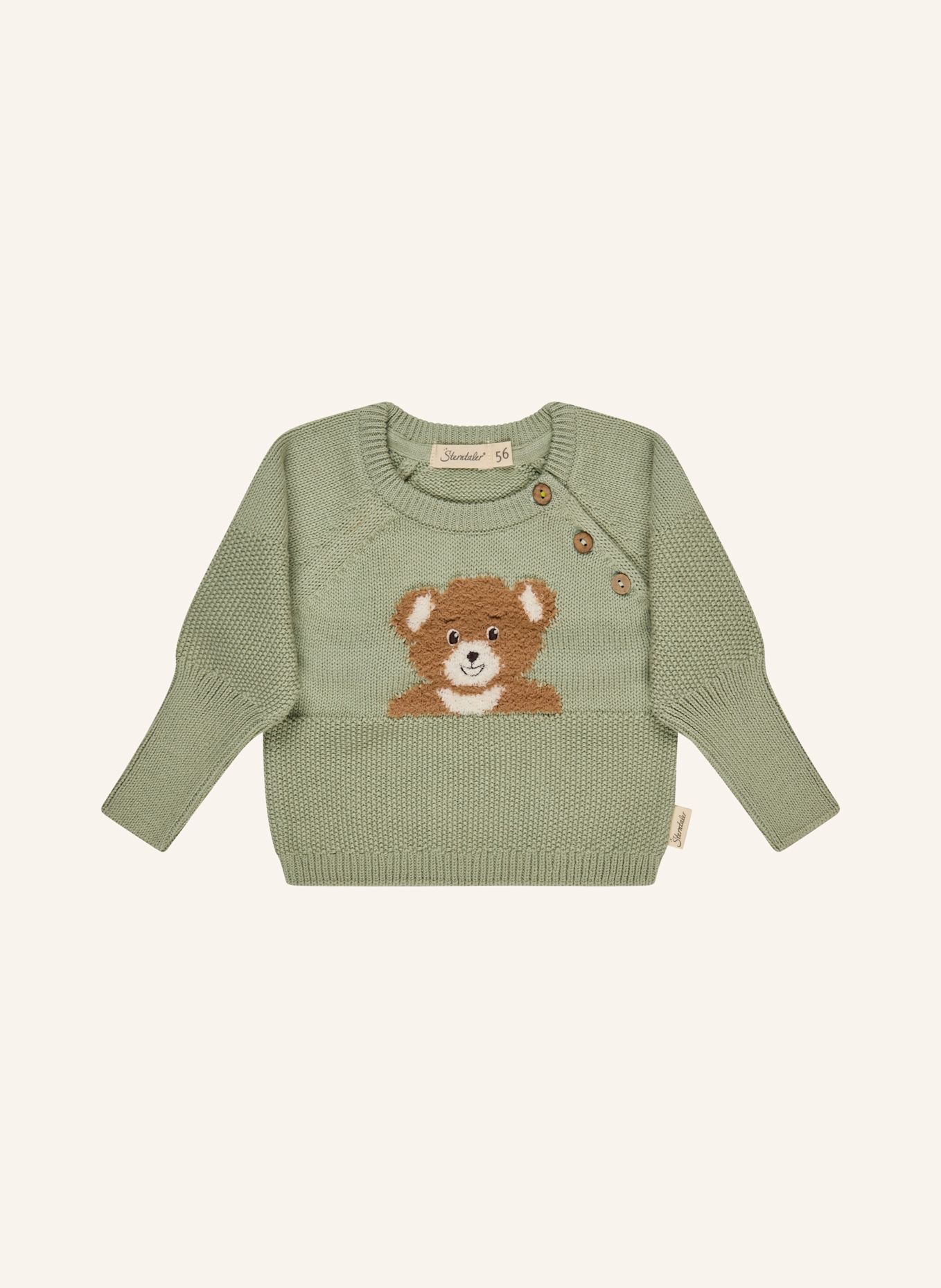 Sterntaler Strickpullover Bär: GRÜN