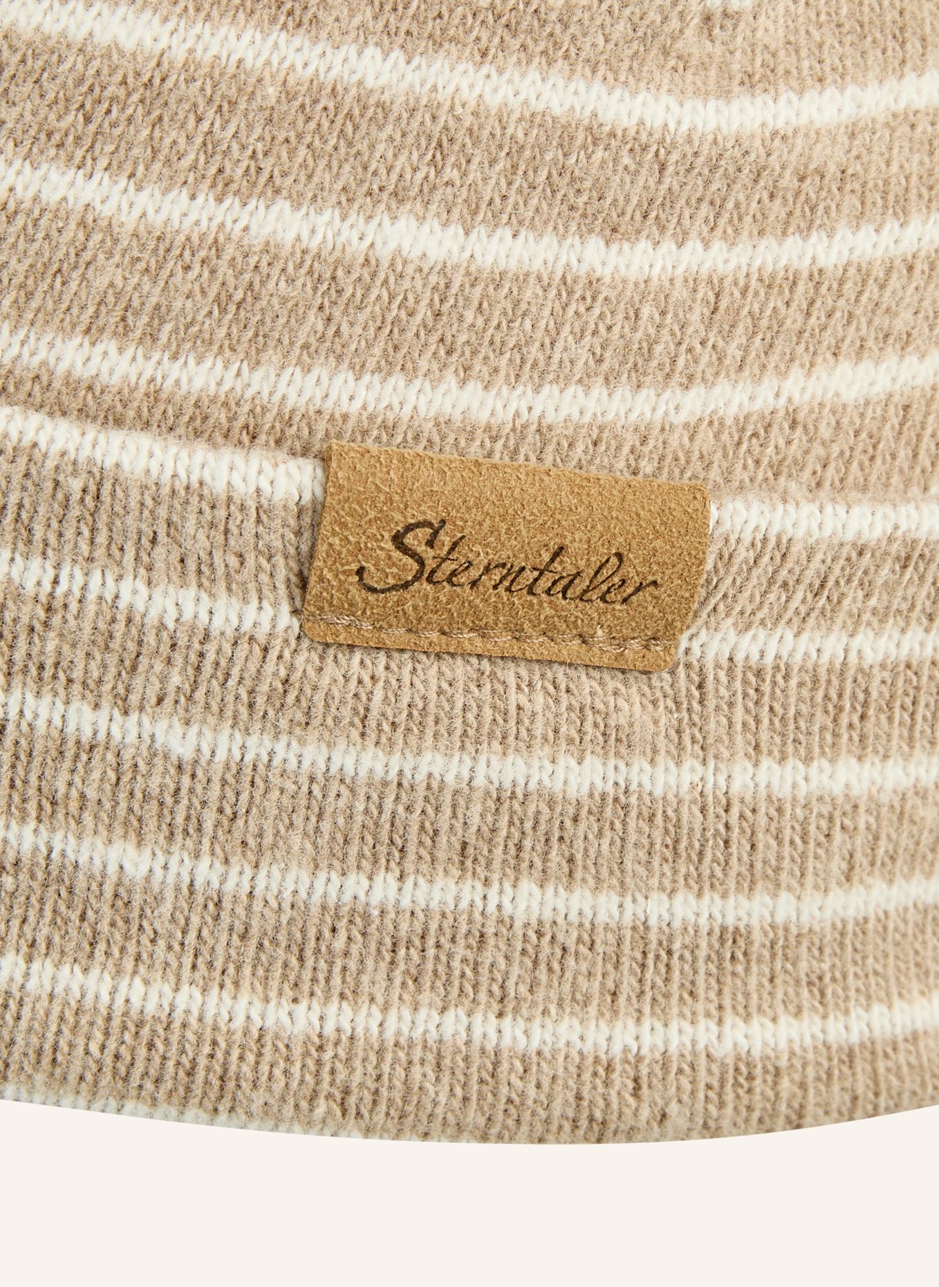Sterntaler Beanie gestreift: BEIGE