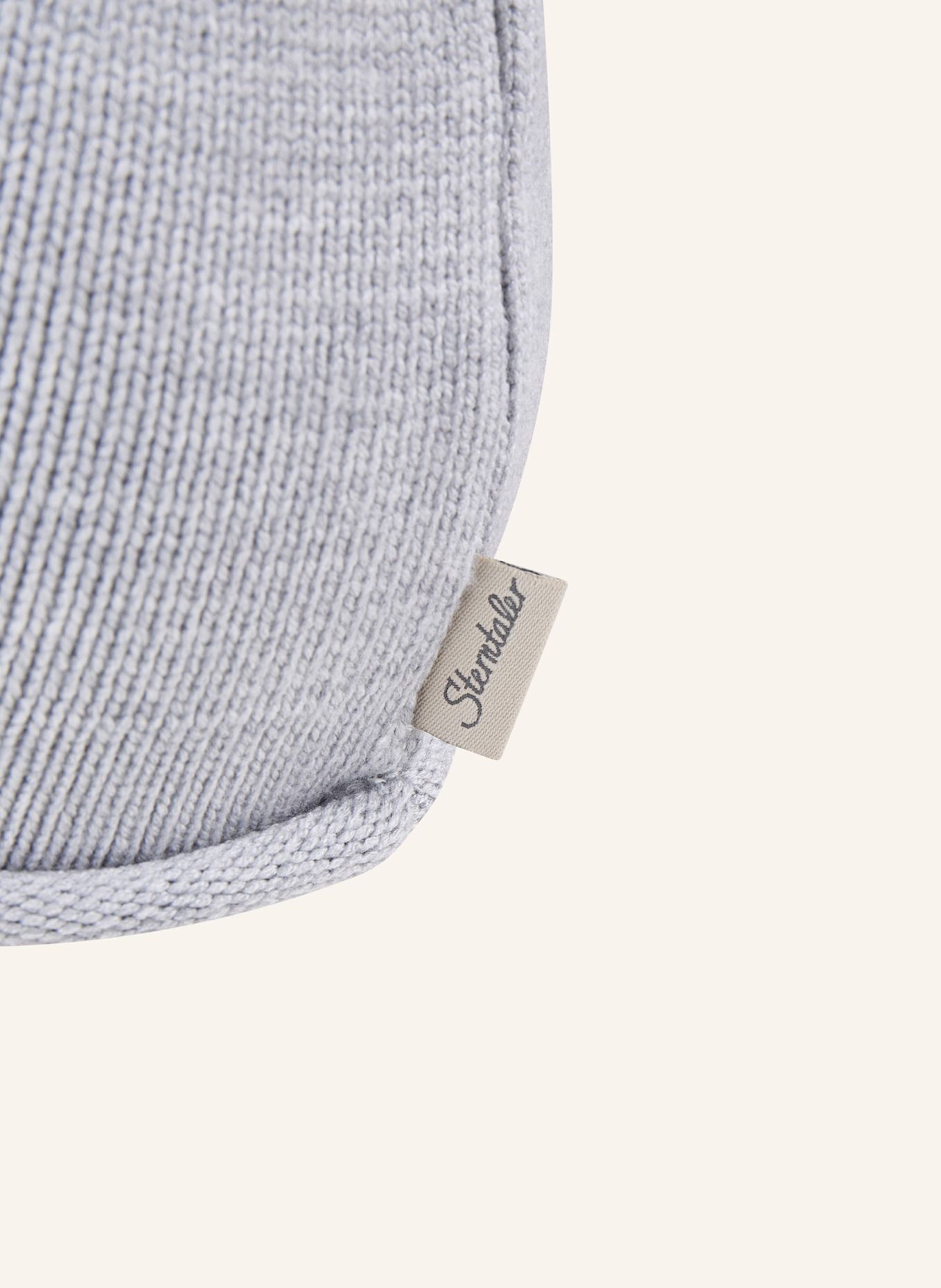 Sterntaler Strickmütze Rollrand: SILBER
