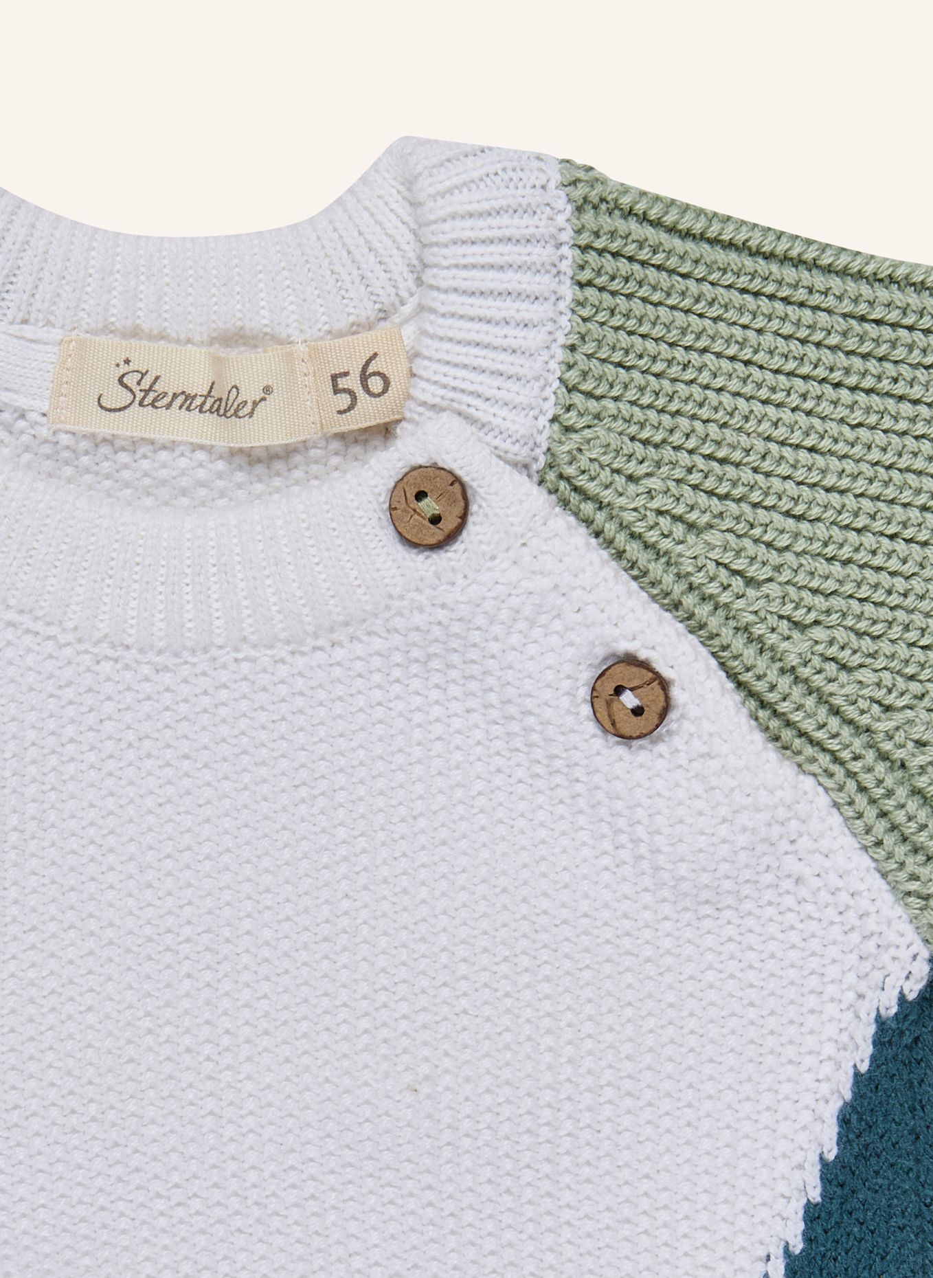 Sterntaler Strickpullover colorblocking: GRÜN
