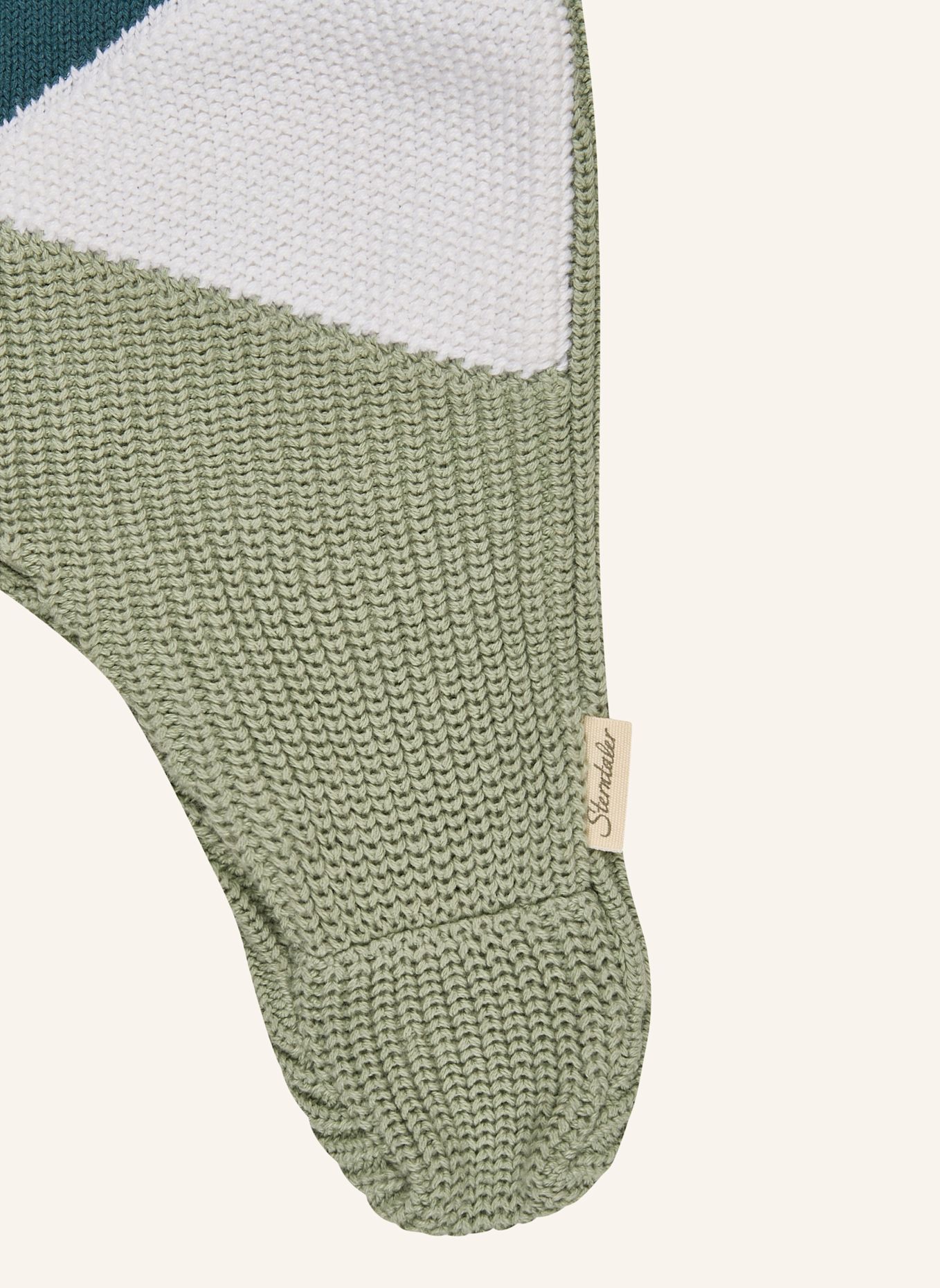 Sterntaler Strickstrampelhose colorblock: GRÜN