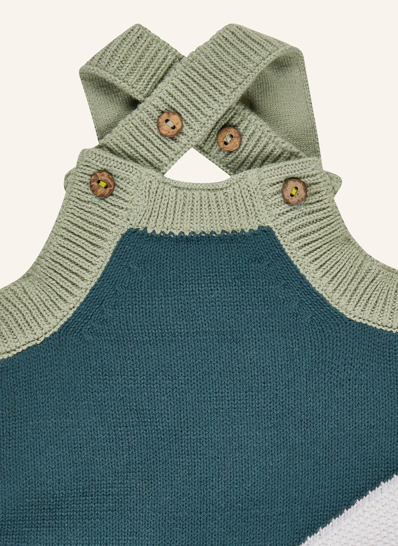 Sterntaler Strickstrampelhose colorblock: GRÜN