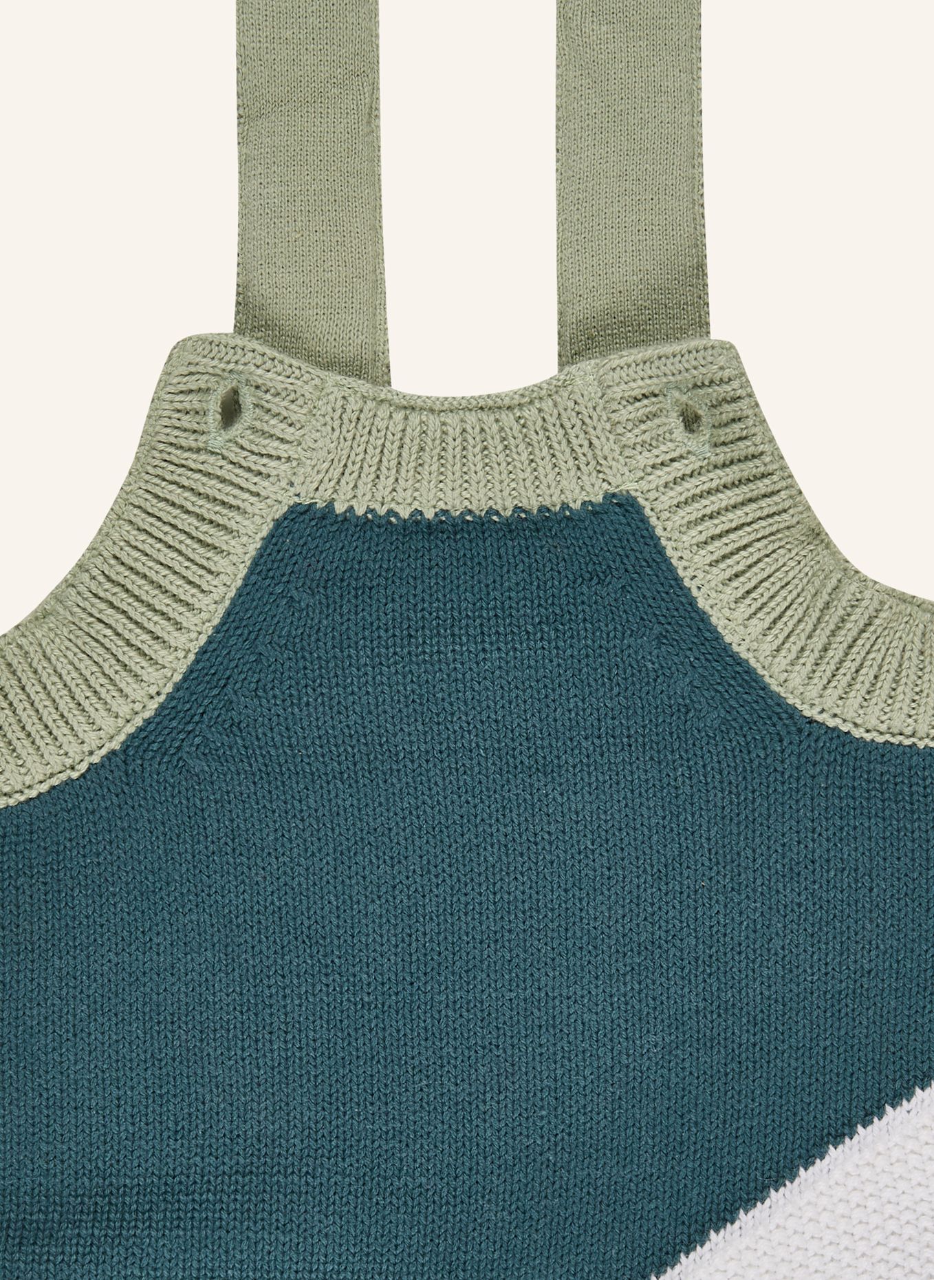 Sterntaler Strickstrampelhose colorblock: GRÜN