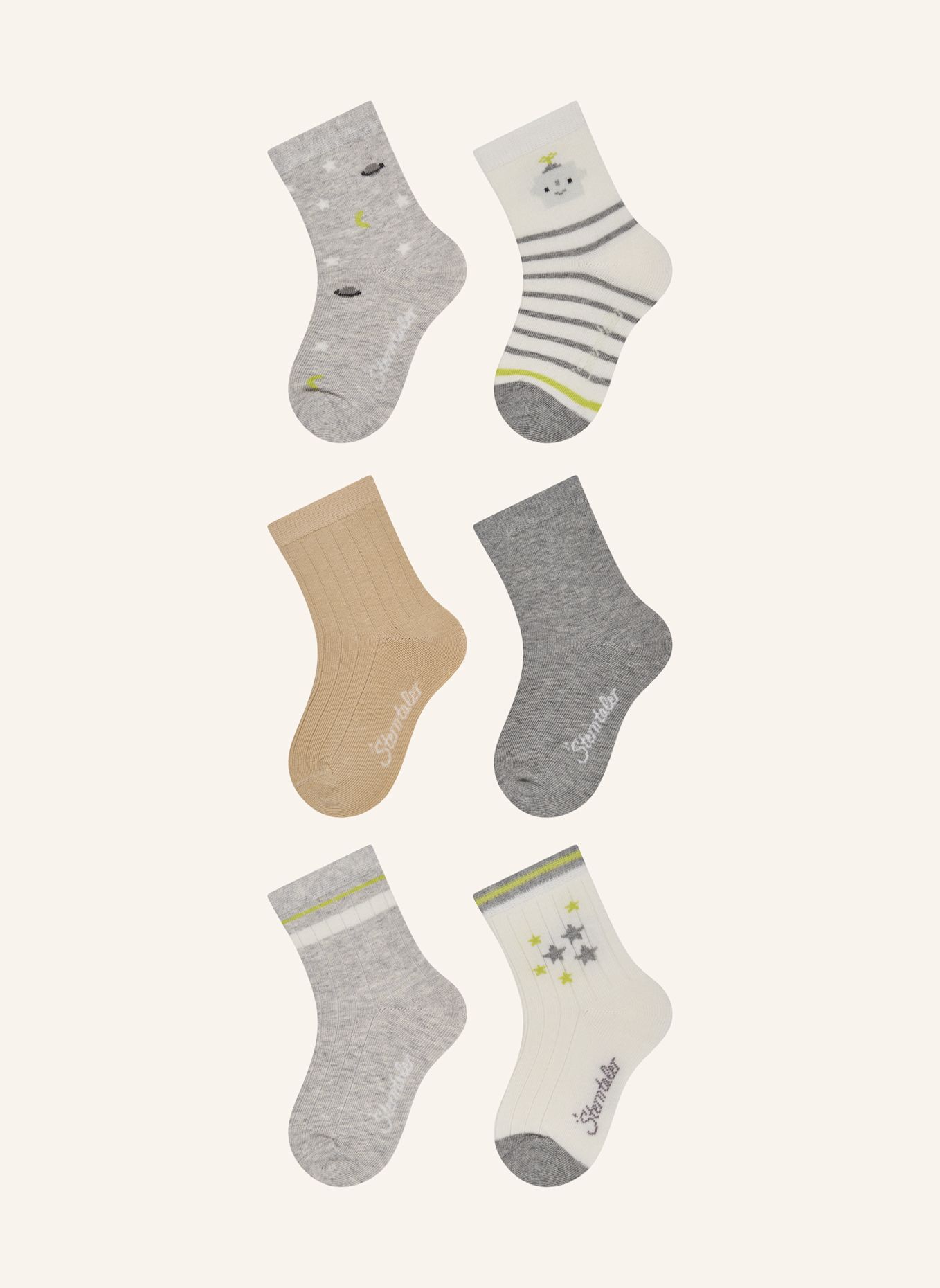 Sterntaler Socken 6er-Pack Planeten: SILBER