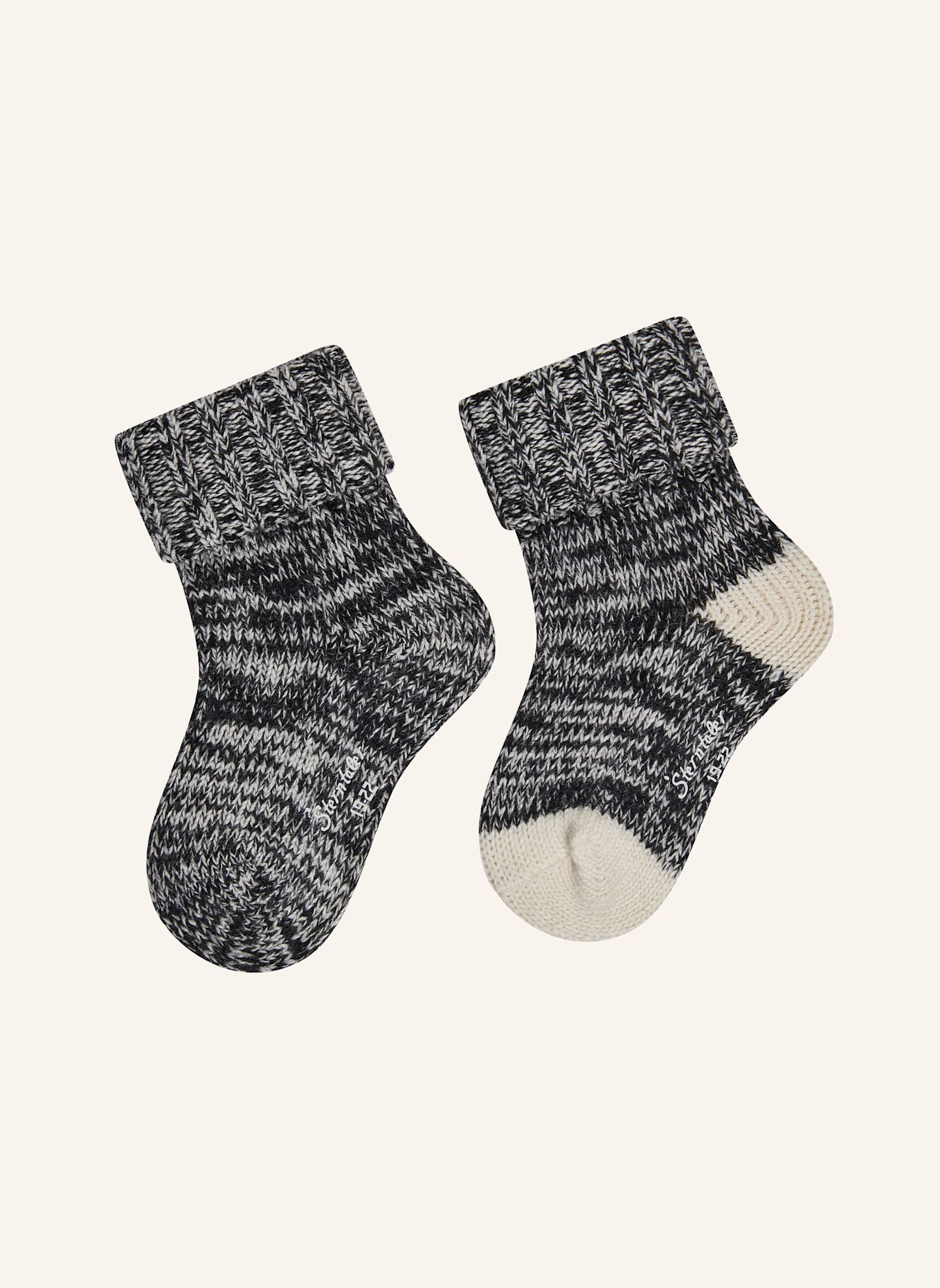 Sterntaler Socken 2er-Pack Wolle: SCHWARZ
