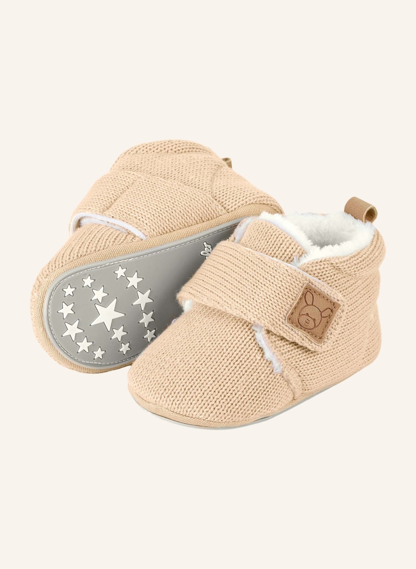 Sterntaler Babykrabbelschuh Strick: BEIGE