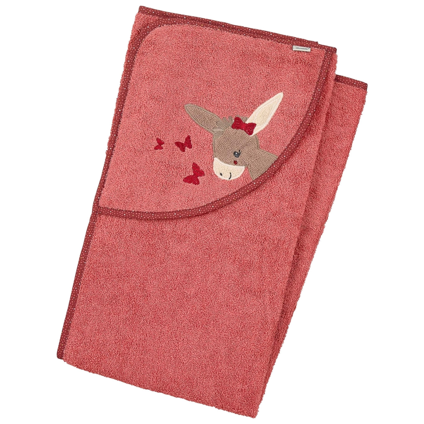 Sterntaler Kapuzenbadetuch 100 x 100 cm Emmily: HELLROT