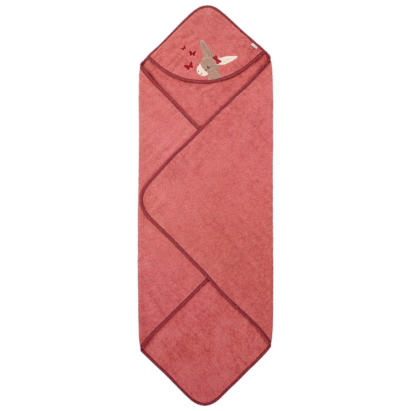 Sterntaler Kapuzenbadetuch 100 x 100 cm Emmily: HELLROT