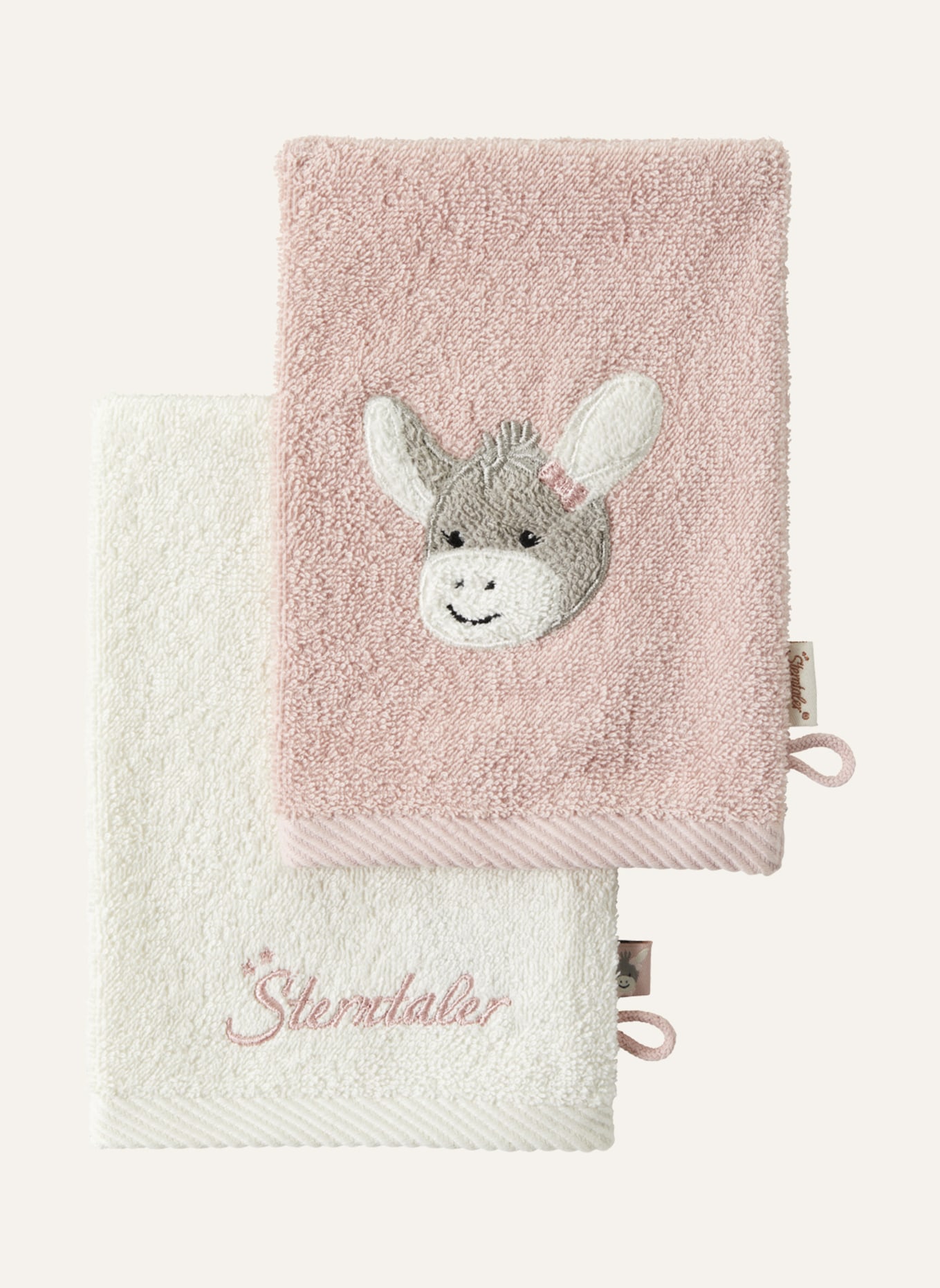 Sterntaler 2er-Pack Waschhandschuhe EMMI GIRL, Farbe: HELLROSA (Bild 1)