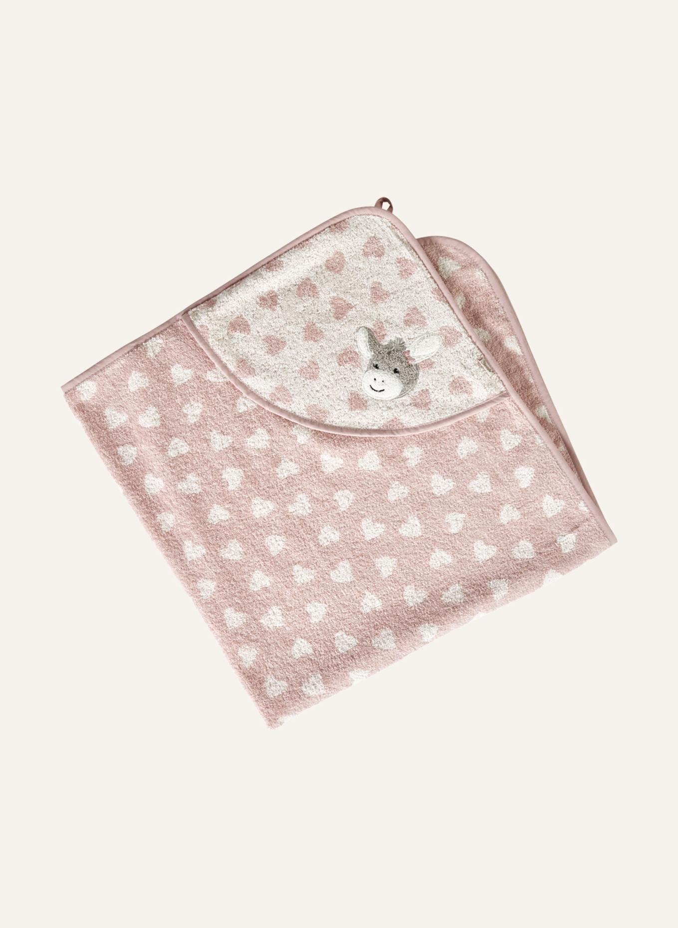 Sterntaler Kapuzenbadetuch 100 x 100 cm Emmi Girl: HELLROSA