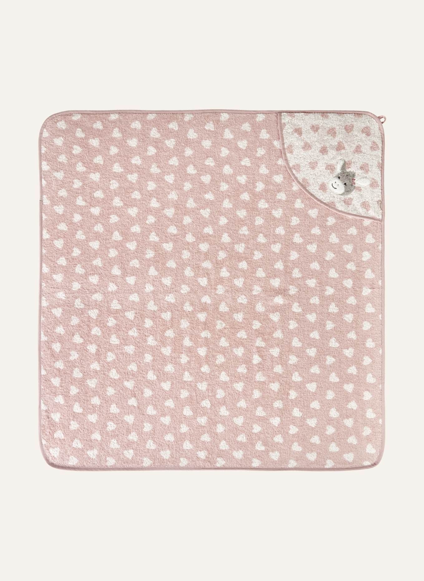 Sterntaler Kapuzenbadetuch 100 x 100 cm Emmi Girl: HELLROSA