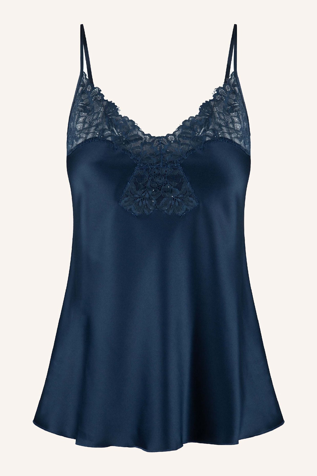 LINGADORE Spaghetti Top: DUNKELBLAU